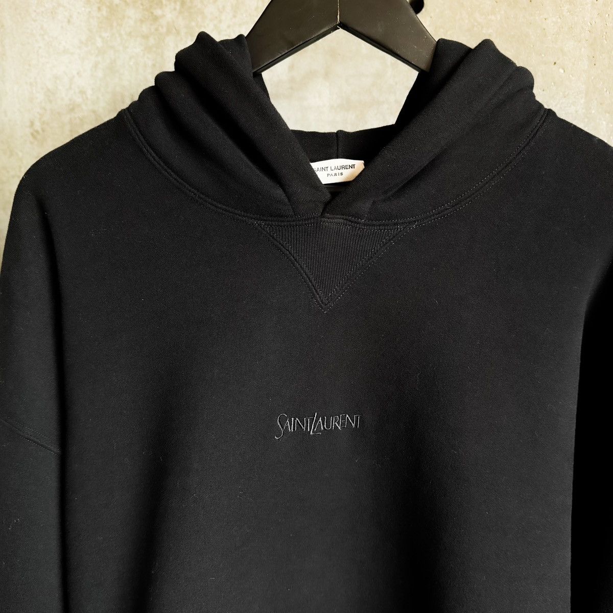 Saint Laurent Paris Saint Laurent Paris Tonal Signature Spell Out Logo Hoodie Size US XL / EU 56 / 4 - 2 Thumbnail