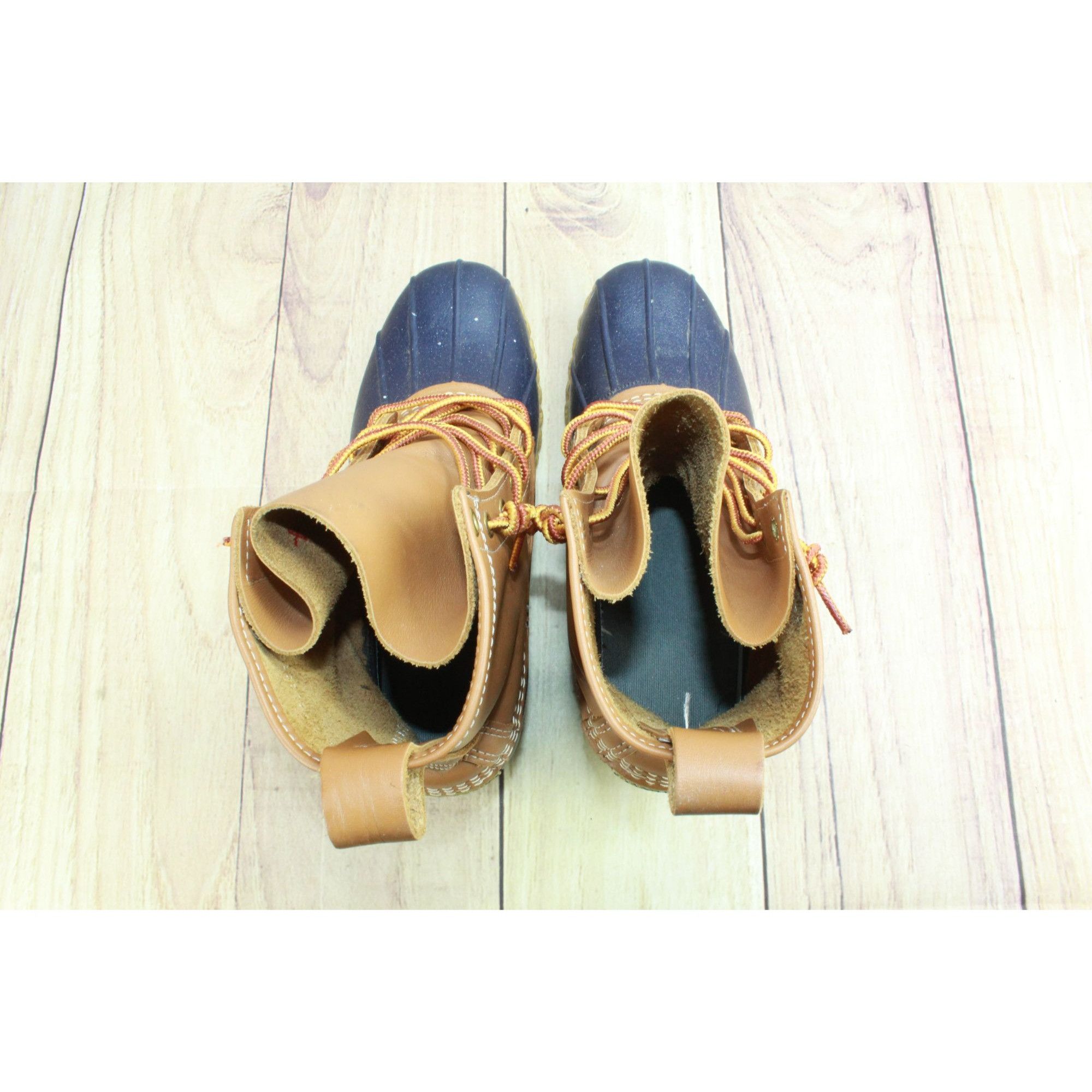 L.L. Bean × Leather LL Bean Women's Leather 8" Lace Up Unlined Ankle Duck Boots Size US 9 / IT 39 - 7 Thumbnail