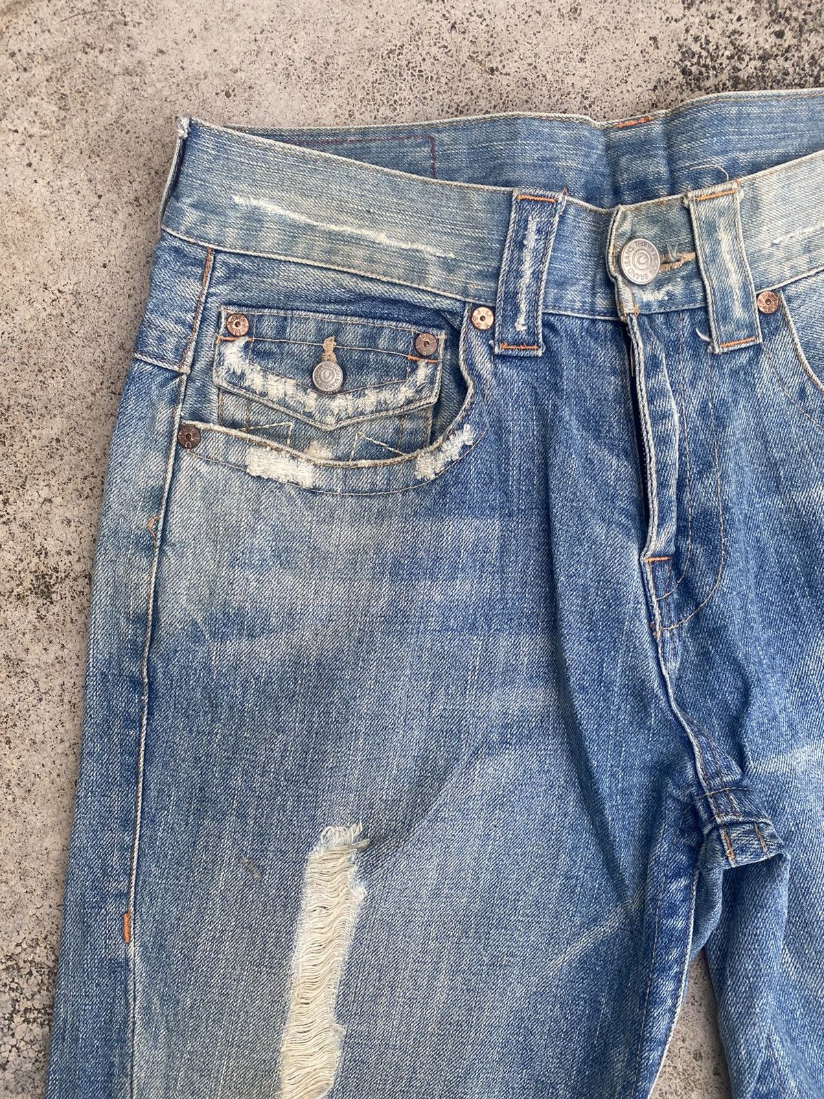 If Six Was Nine × True Religion Flare Jeans True Religion Distressed Bootcut Size US 31 - 8 Thumbnail