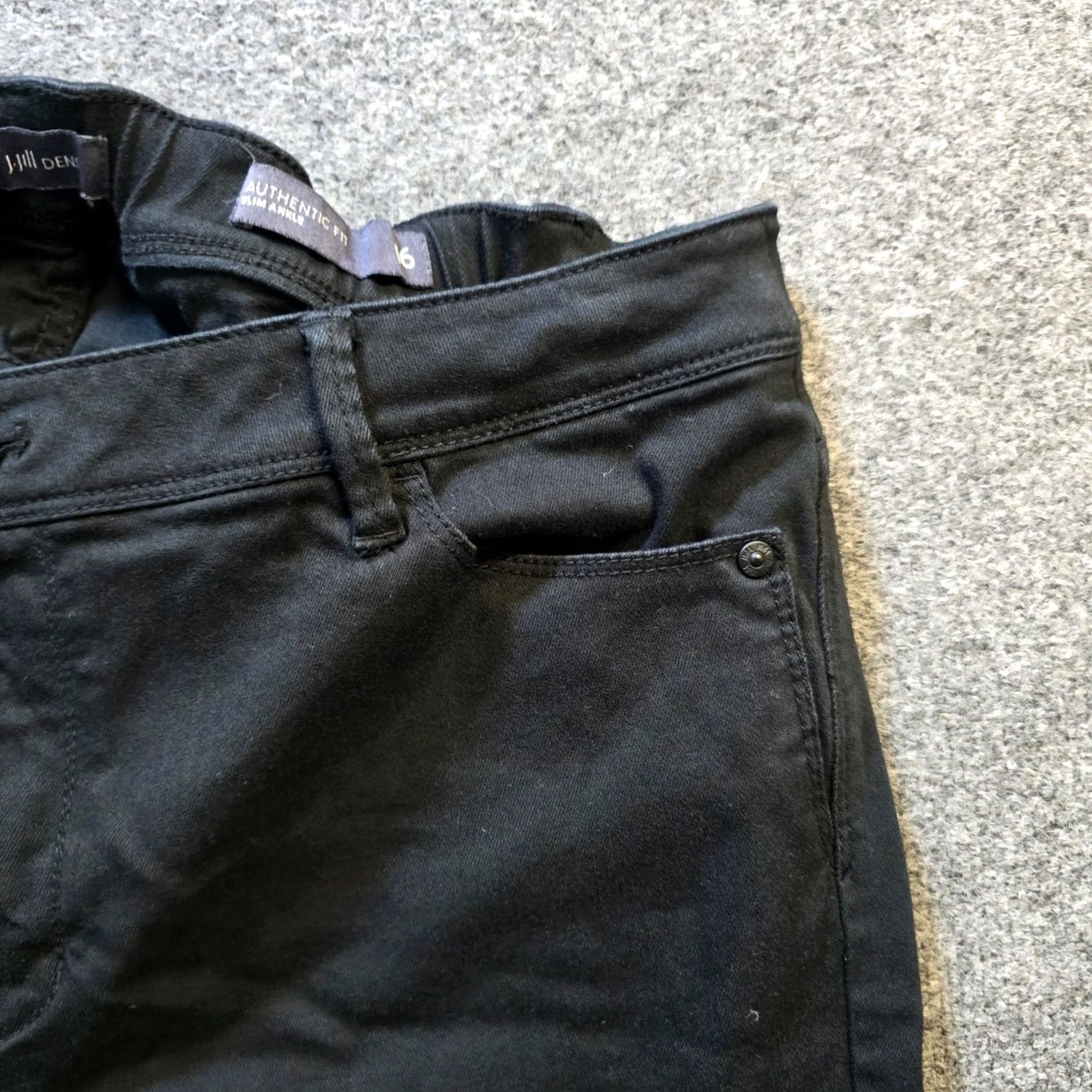 J. Jill J. Jill Jeans Women Size 16 Black Denim Slim Ankle Mid Rise Casual Pants Size 38" / US 16 / IT 52 - 3 Thumbnail