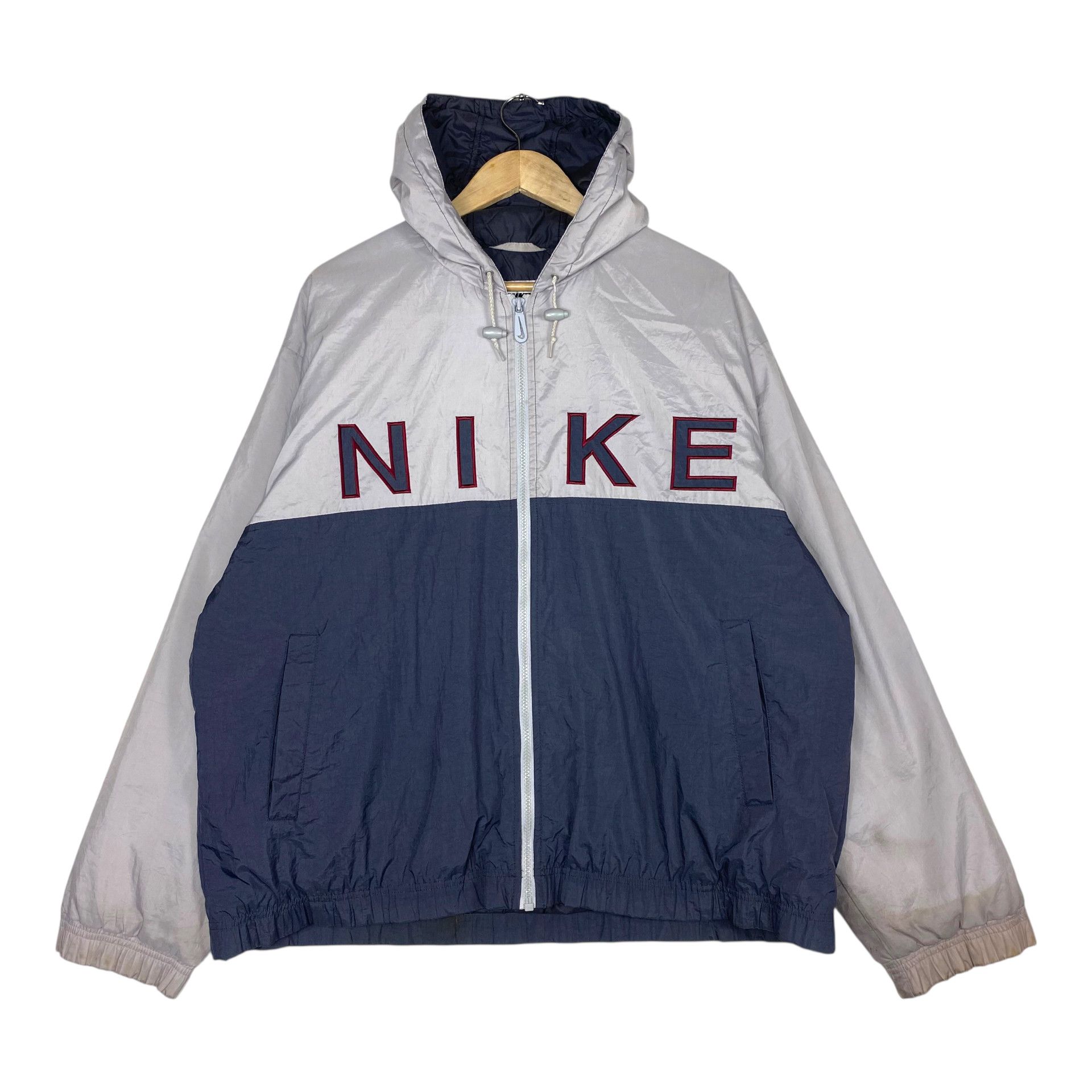 Nike 💥 90s NIKE SPORT HOODED ZIPPER LIGHT JACKET Size US L / EU 52-54 / 3 - 1 Thumbnail
