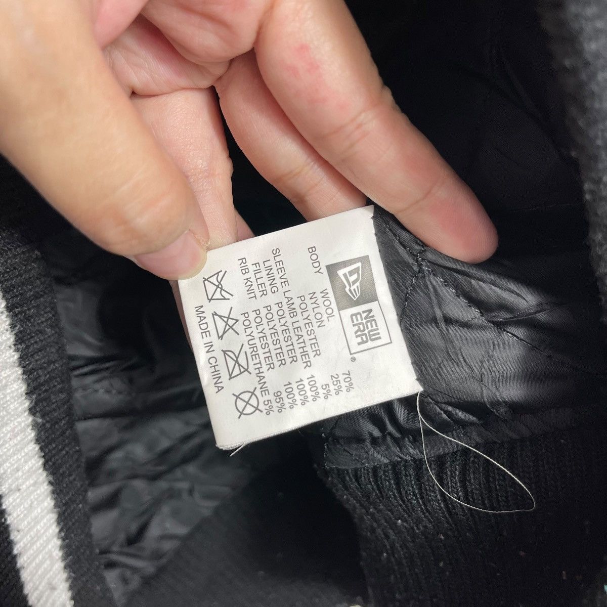 New Era New Era Varsity Jacket Black Wool Leather Sleeve Letterman Size US XXL / EU 58 / 5 - 8 Thumbnail