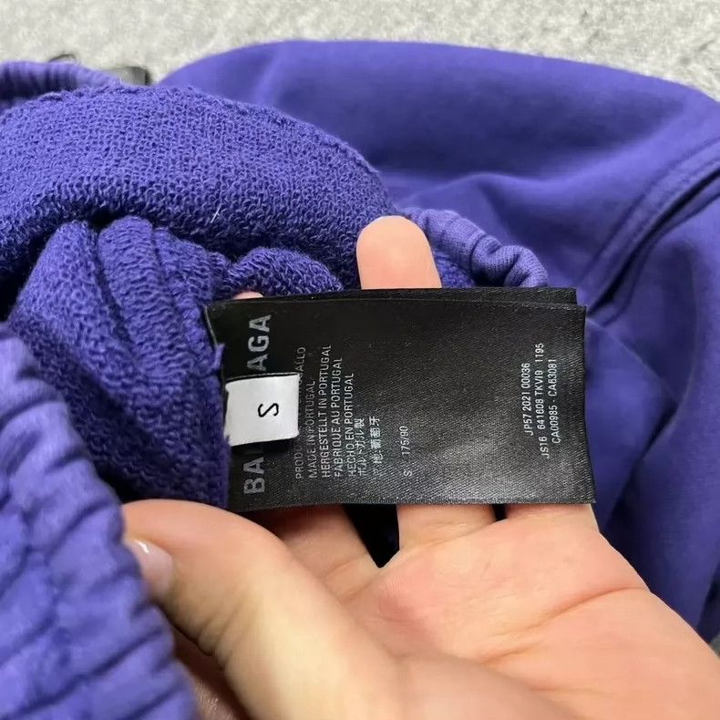 Balenciaga Balenciaga size S Blue solid monogrammed print elasticated Size US 26 / EU 42 - 4 Thumbnail