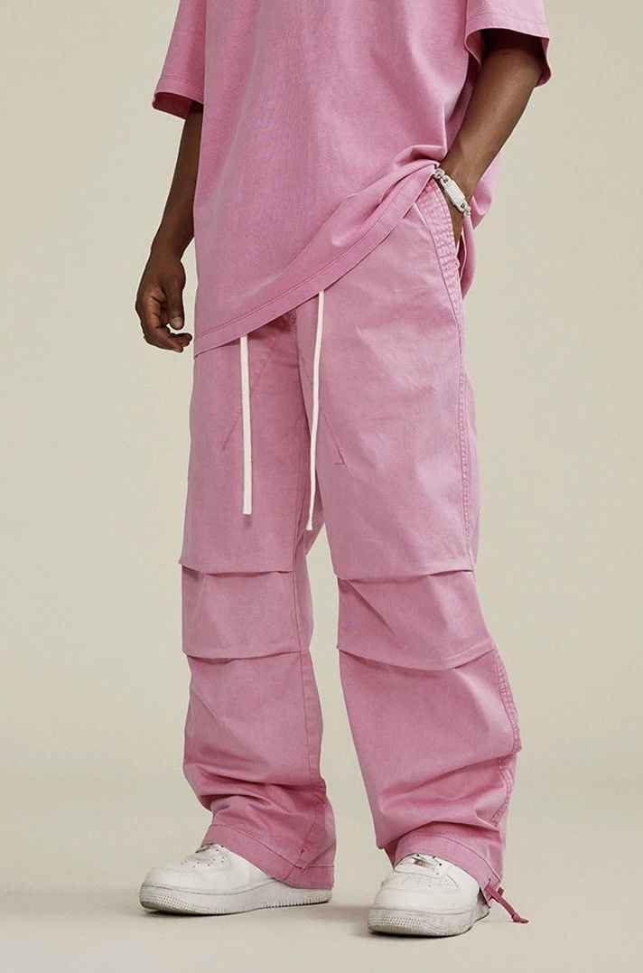image of Pink Stacked Sweatpants Y2K Streetwear Retro Style, Men's (Size 32)