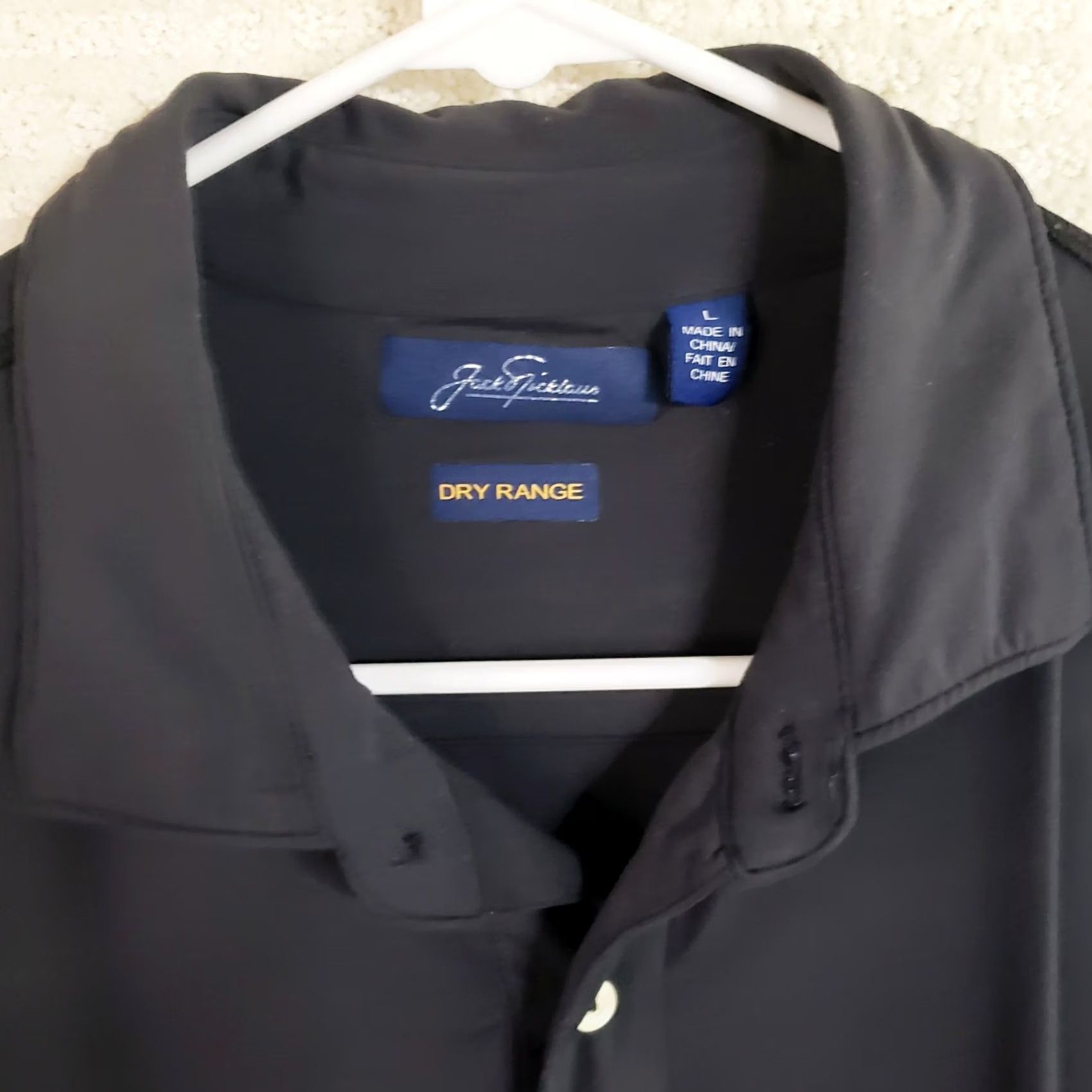 Vintage Jack Nicklaus Polo Shirt Men's L Black Short Sleeve Nylon Spandex Golf Casual Breathable Logo Shirt | Regular Fit Size US L / EU 52-54 / 3 - 4 Thumbnail