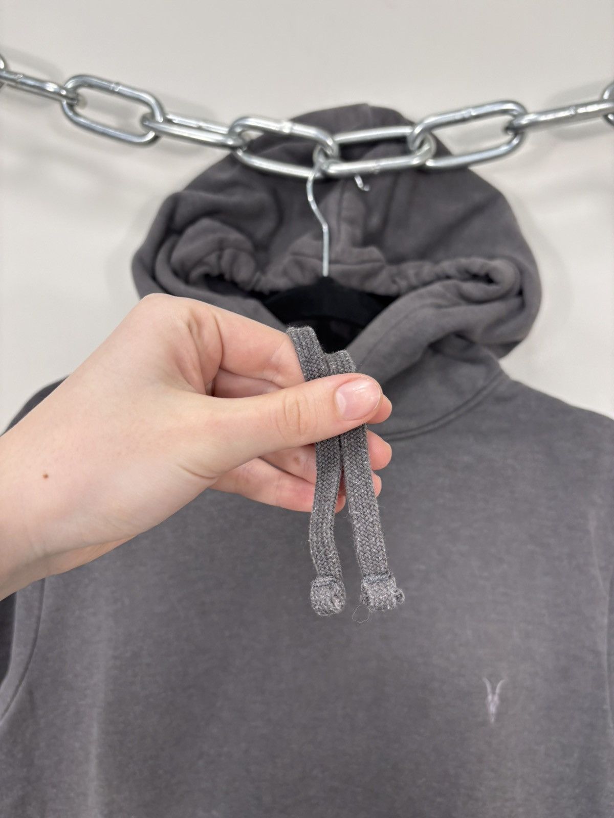 Allsaints AllSaints Raven OTH Men’s Grey Hoodie Pullover Sweatshirt Size US S / EU 44-46 / 1 - 5 Thumbnail