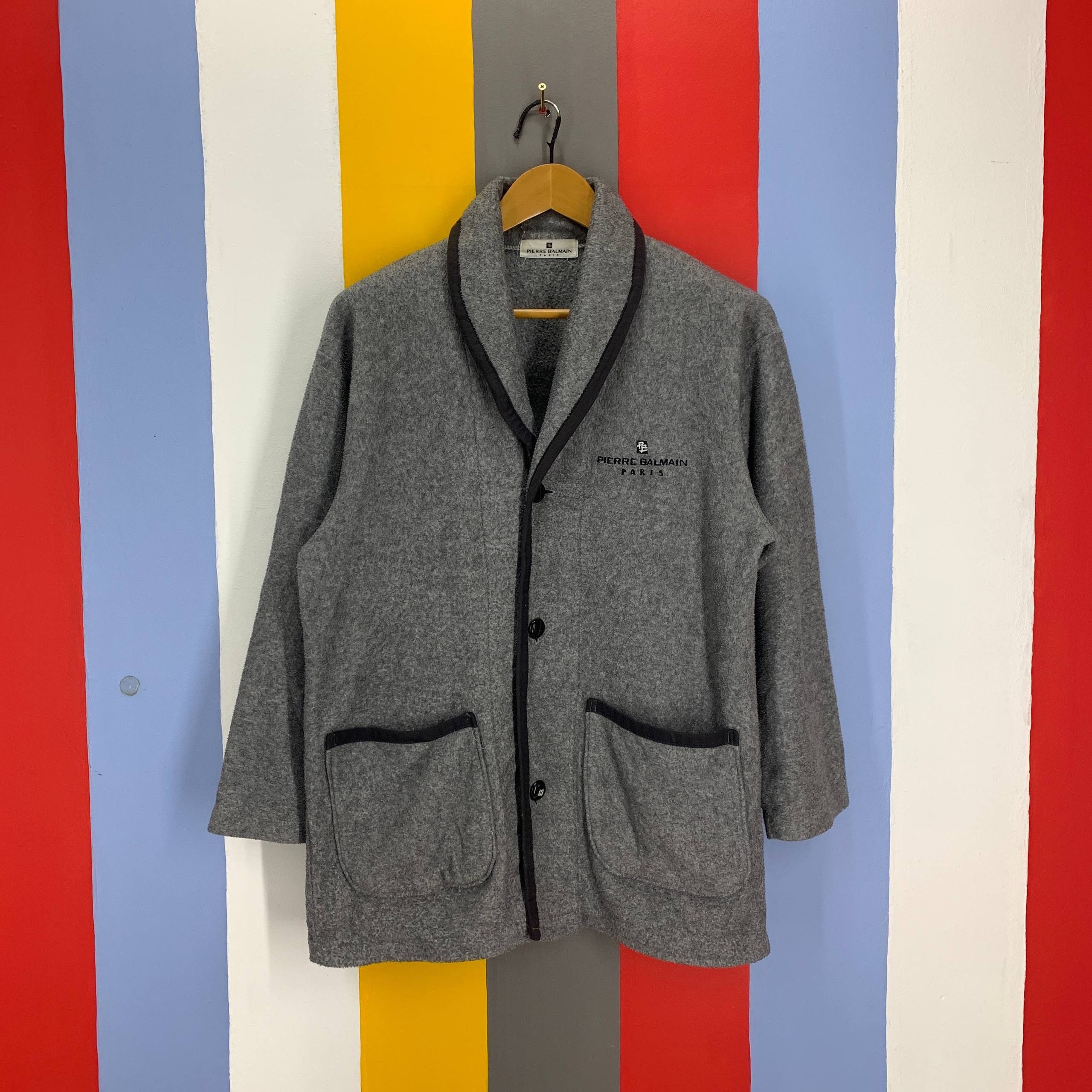 Pierre Balmain Vintage PIERRE BALMAIN Shawl Collar Cardigan #2592/X Size US L / EU 52-54 / 3 - 1 Thumbnail