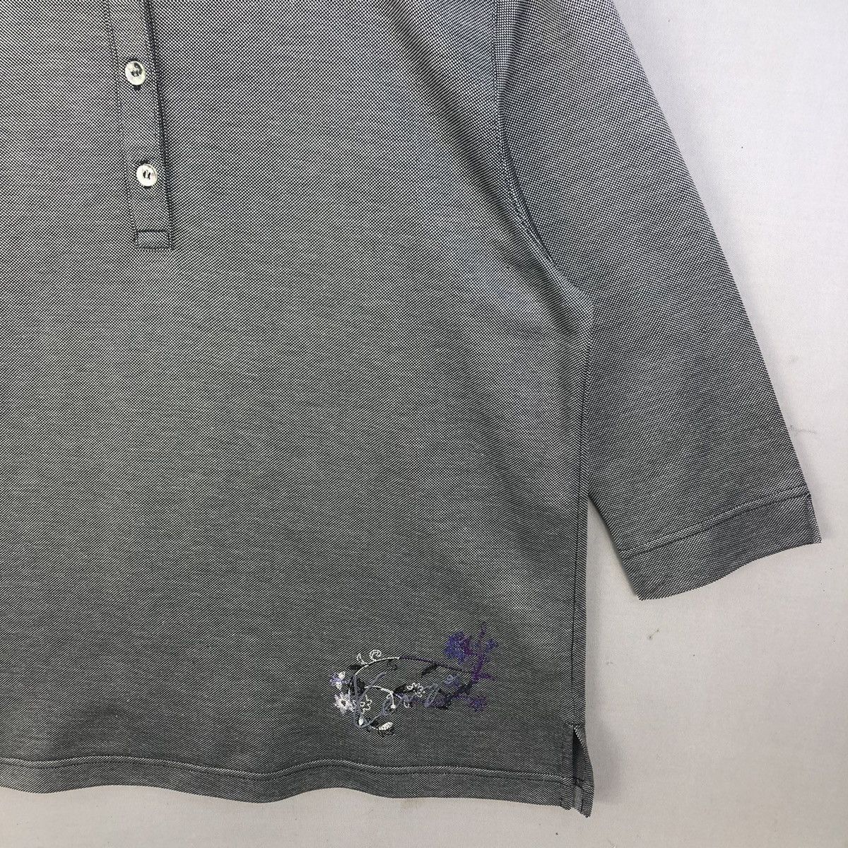 Kenzo Kenzo Golf Embroidered 3 Quarter Sleeve Crop Shirt Size S / US 4 / IT 40 - 3 Thumbnail