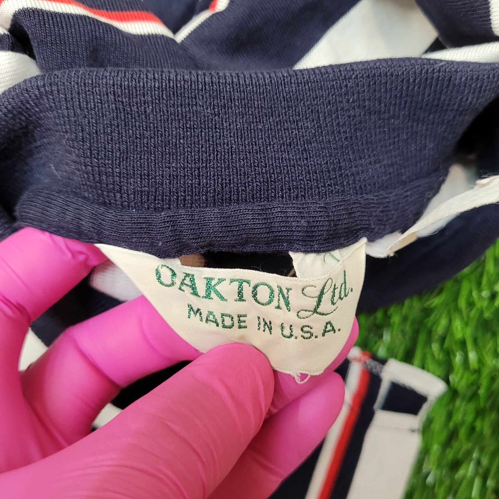 Oakton Limited VTG 80s Oakton Striped Polo Shirt Mens S Made in USA Preppy Size US S / EU 44-46 / 1 - 3 Thumbnail