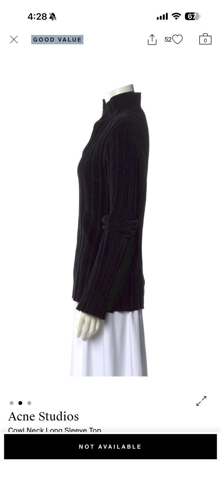 Acne Studios Acne studio long sleeve knit top ribbed seater Stretchy Size US S / EU 44-46 / 1 - 2 Thumbnail