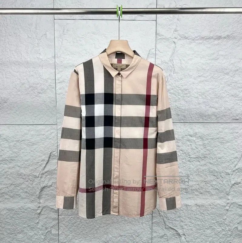 Burberry Burberry Beige Cotton Women's Shirt. Size XL / US 12-14 / IT 48-50 - 1 Thumbnail