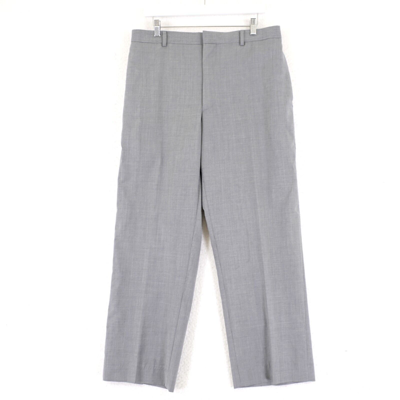 Banana Republic Banana Republic Gray Striped Wool 34/29 Dress Pants High Ris Size 34R - 1 Thumbnail