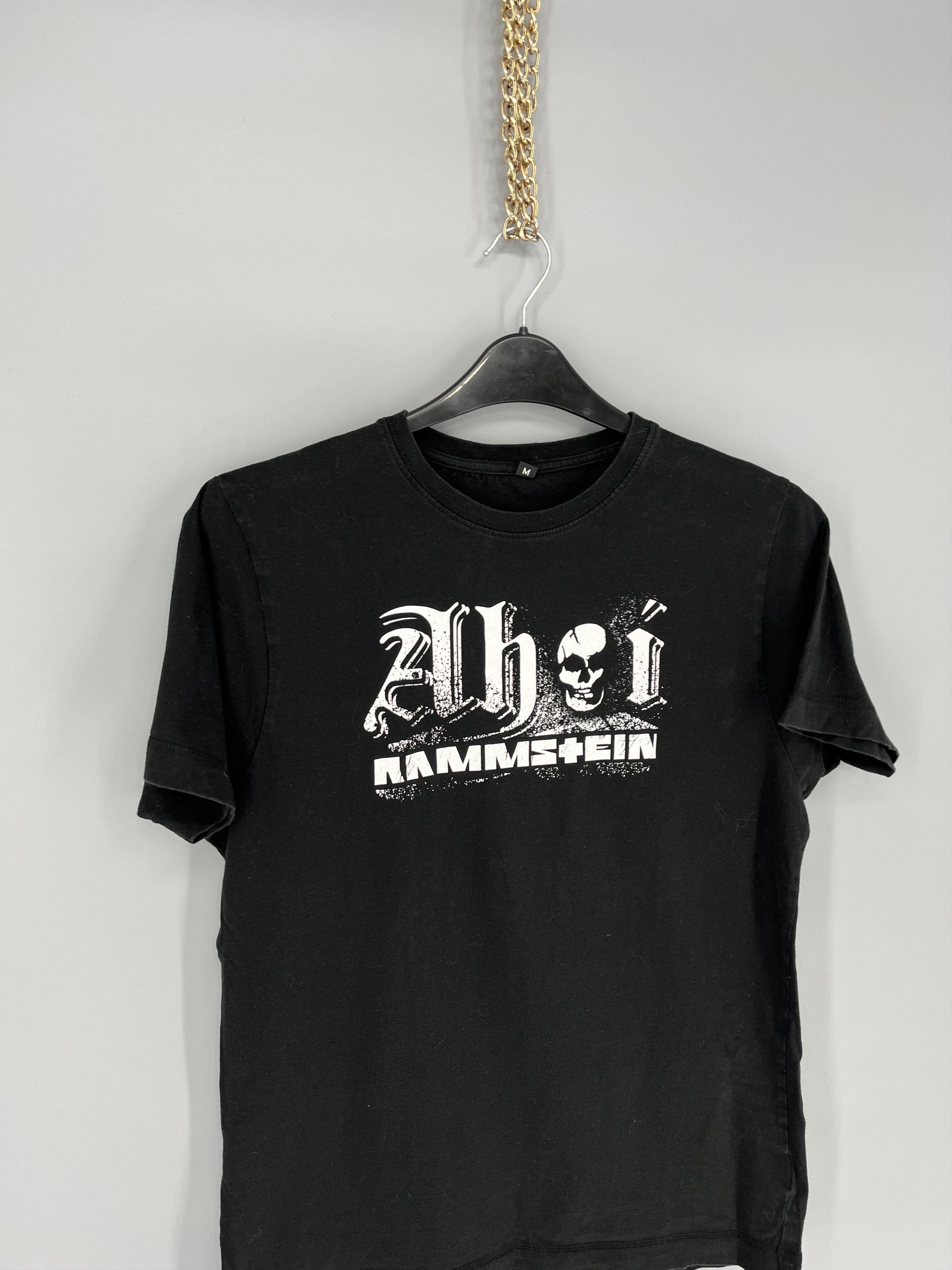 Band Tees Vintage Y2K Rammstein Face Horror Print Band Rock Streetwear Size US M / EU 48-50 / 2 - 3 Thumbnail