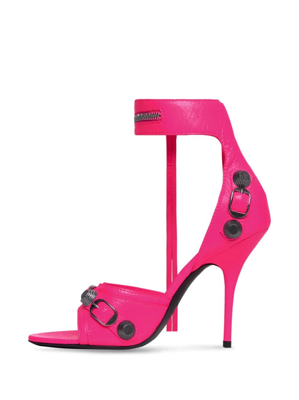 Balenciaga o1la1rc1a1024 Cagole 110mm Sandals in Fluo Pink Size US 10 / IT 40 - 3 Thumbnail