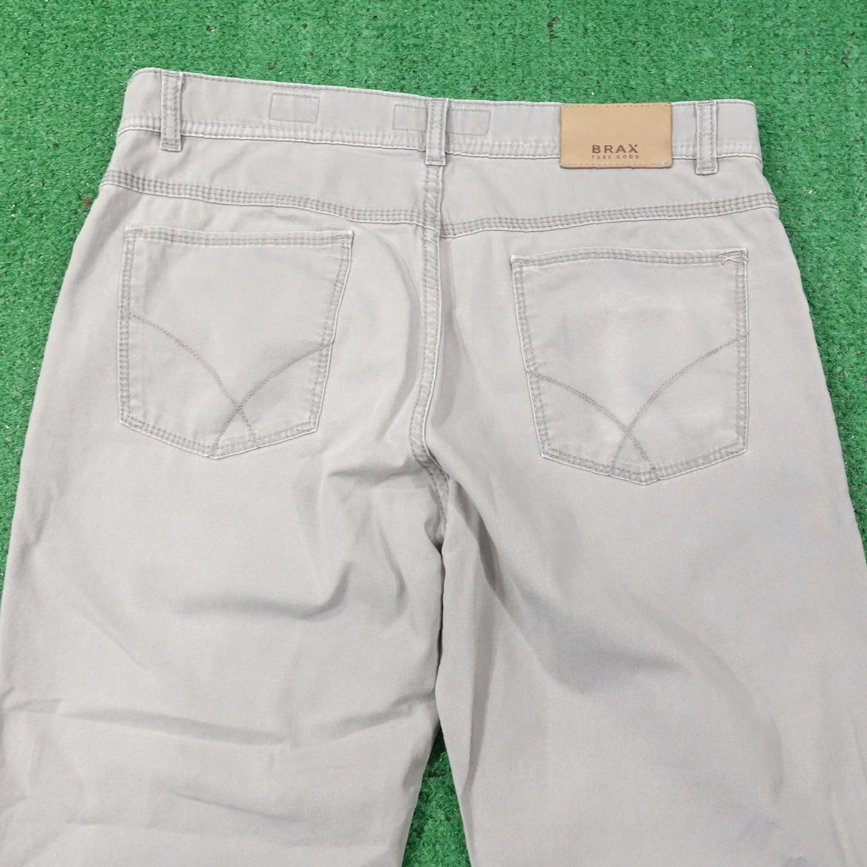 BRAX BRAX Chino Pants Regular Fit Gray 33x27 Mens Casual Size US 33 - 5 Thumbnail