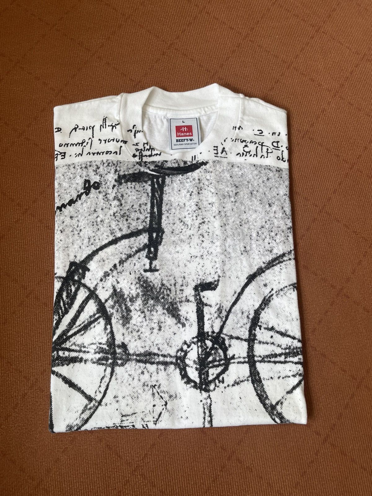 Arts & Science Vintage Leonardo Da Vinci Bicycle Sketch T-Shirt Size L Size US L / EU 52-54 / 3 - 2 Thumbnail