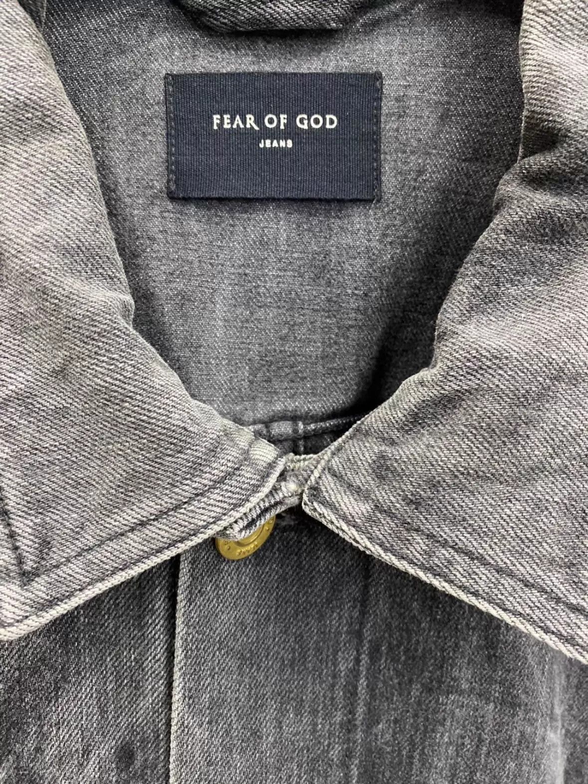 Fear of God Fear Of God 5th Rinsed Denim Wide Short Jacket M Size US M / EU 48-50 / 2 - 3 Thumbnail