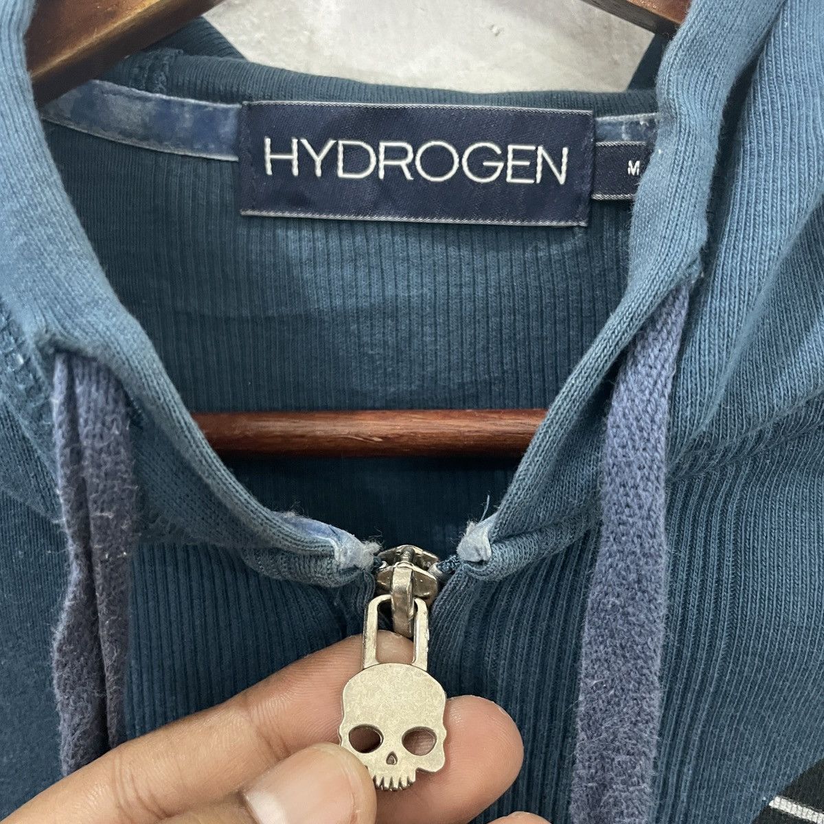 20471120 Vintage Hydrogen Skulls Zipper Ups Jacket Size M / US 6-8 / IT 42-44 - 5 Thumbnail
