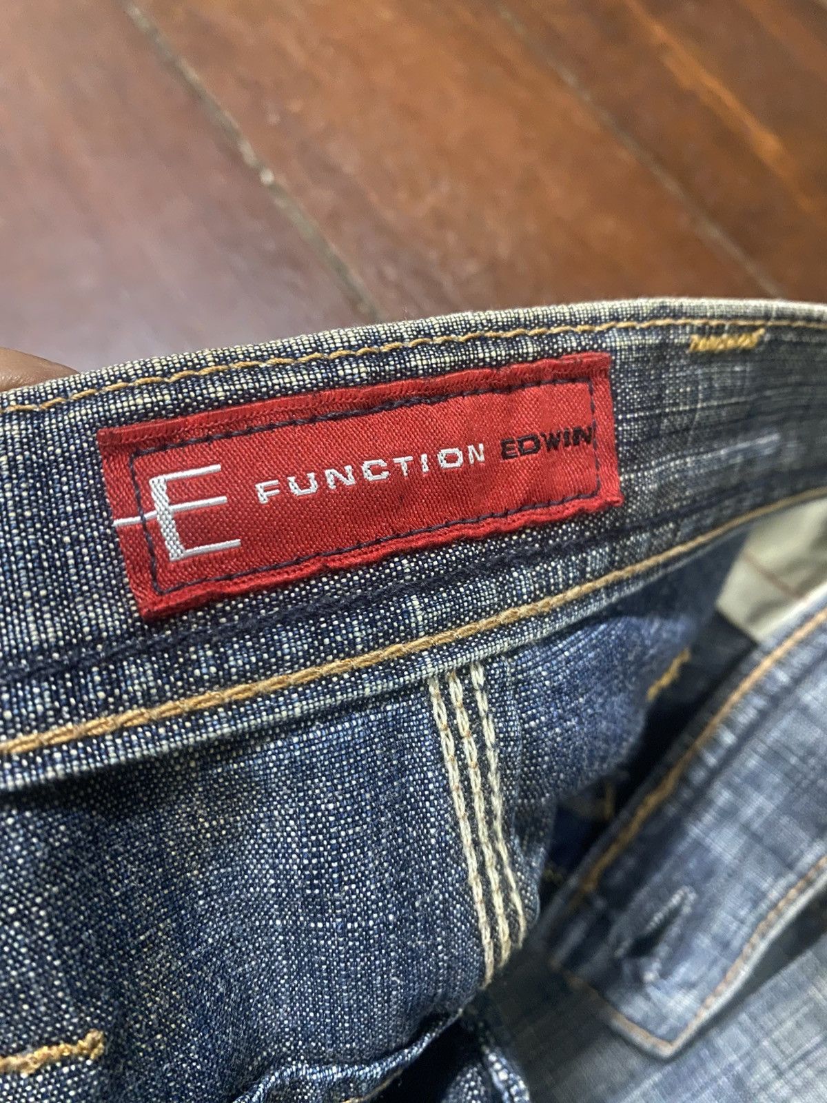 Edwin Vtg Wide Leg Jeans Edwin E Function Loose Denim Jnco Y2k Size US 35 - 21 Thumbnail