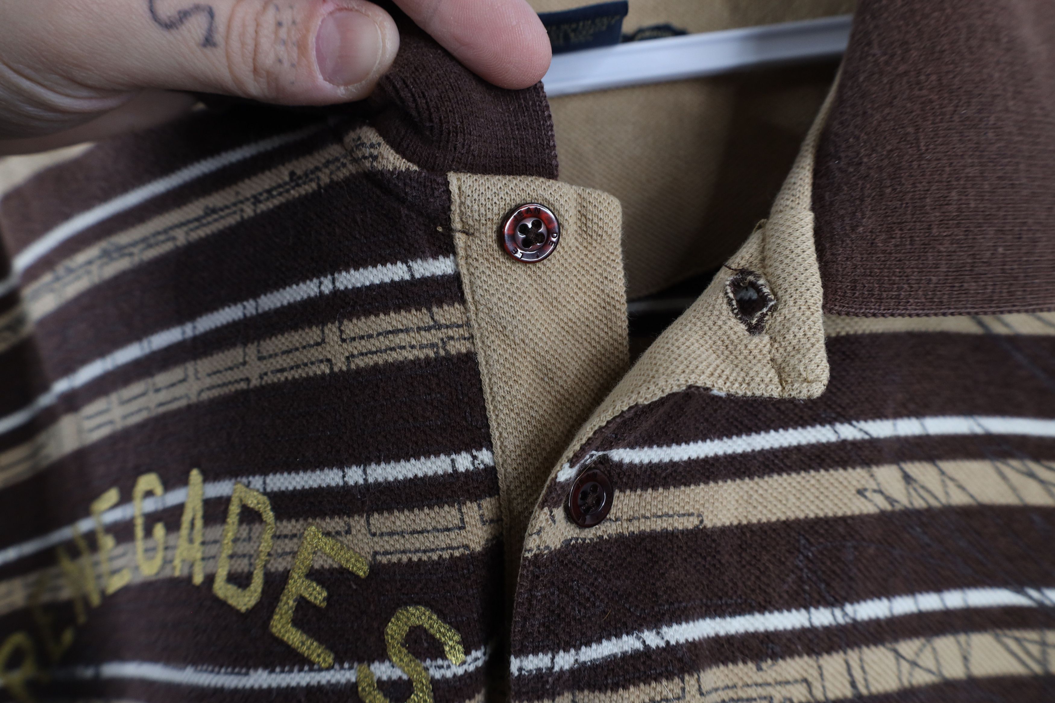 Marithe + Francois Girbaud × Vintage Vintage 90s Marithe Francois Girbaud Striped Polo Shirt Size US XL / EU 56 / 4 - 9 Thumbnail
