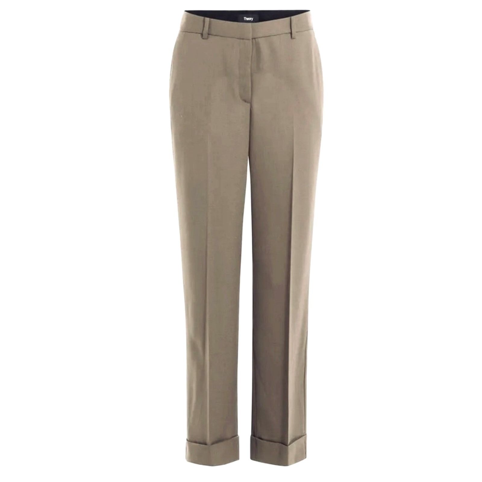 Theory Theory Cropped Cuffed Pants in Tan | Size 0 Size 25" / US 0 / IT 36 - 1 Thumbnail