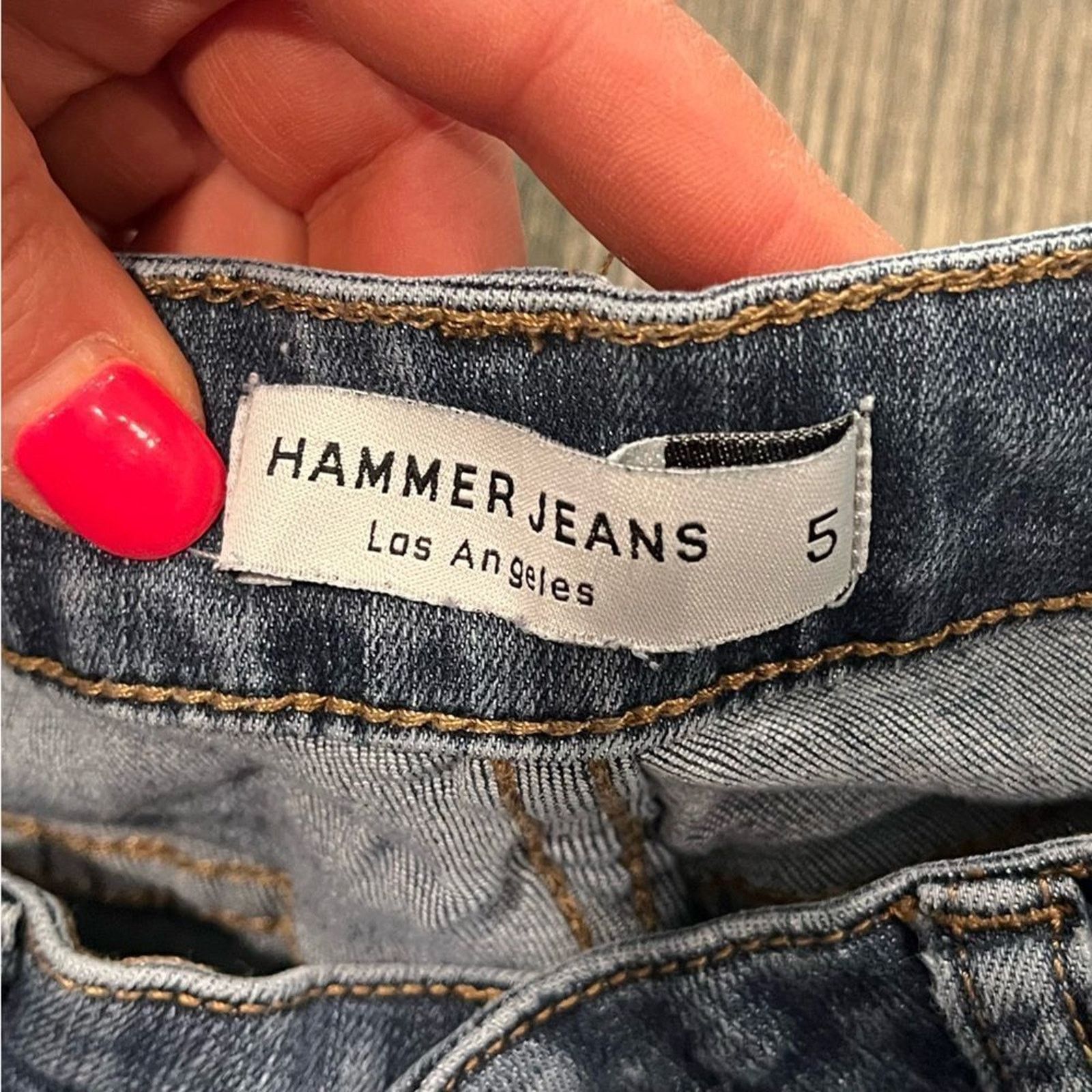 Other Hammer Jeans Juniors Dark Wash Distressed Skinny Size 5 Size 28" / US 6 / IT 42 - 5 Thumbnail
