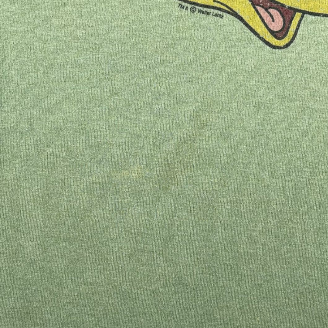 Vintage VINTAGE Woody Woodpecker Shirt Adult LARGE Green Cartoon Portrait Ringer USA Y2K Size US L / EU 52-54 / 3 - 7 Thumbnail