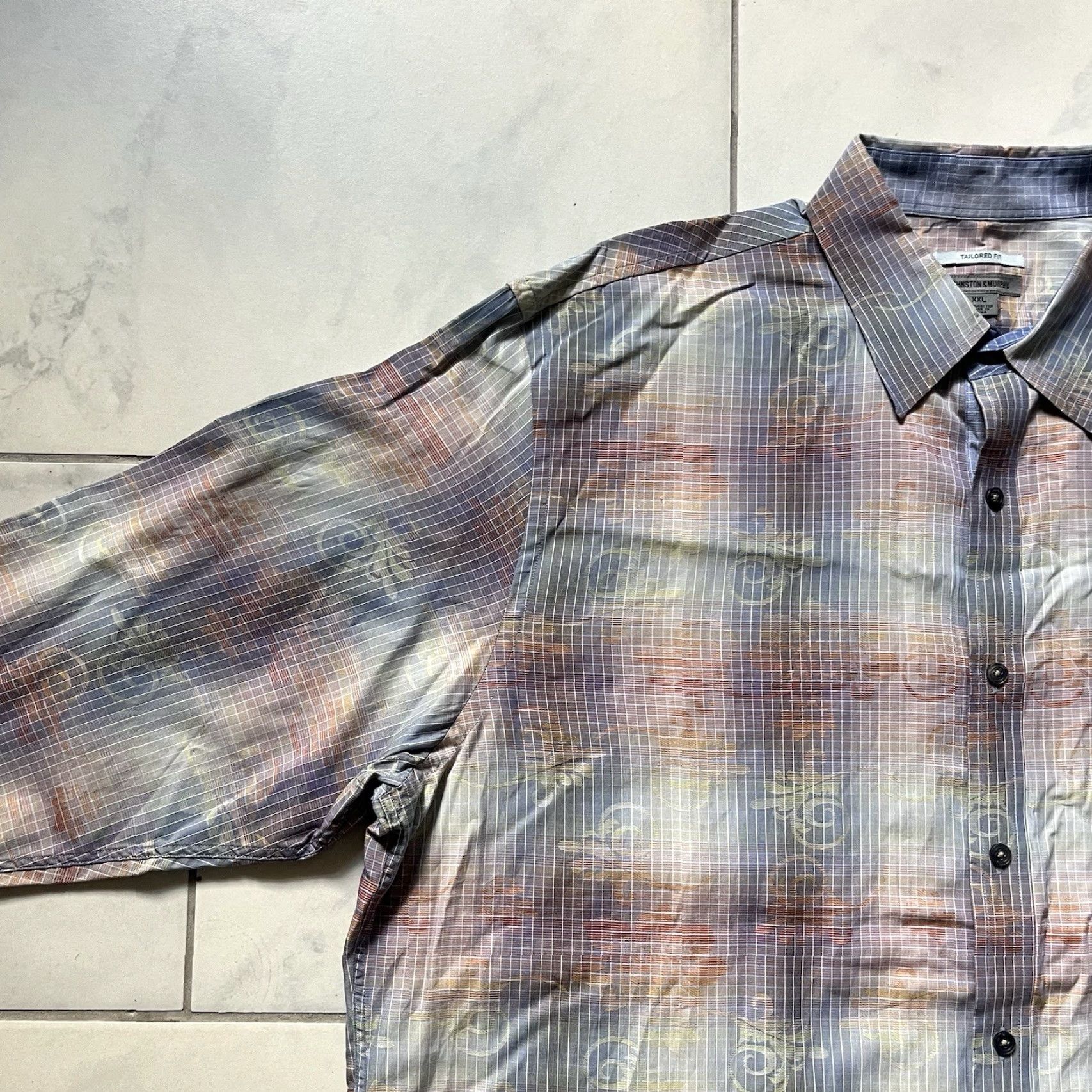 Johnston & Murphy Johnston & Murphy Shirt 2XL Multicolor Cotton Button-Up Mens Tailored Regular Fit Spring Fall Summer Winter Casual Size US XXL / EU 58 / 5 - 4 Thumbnail