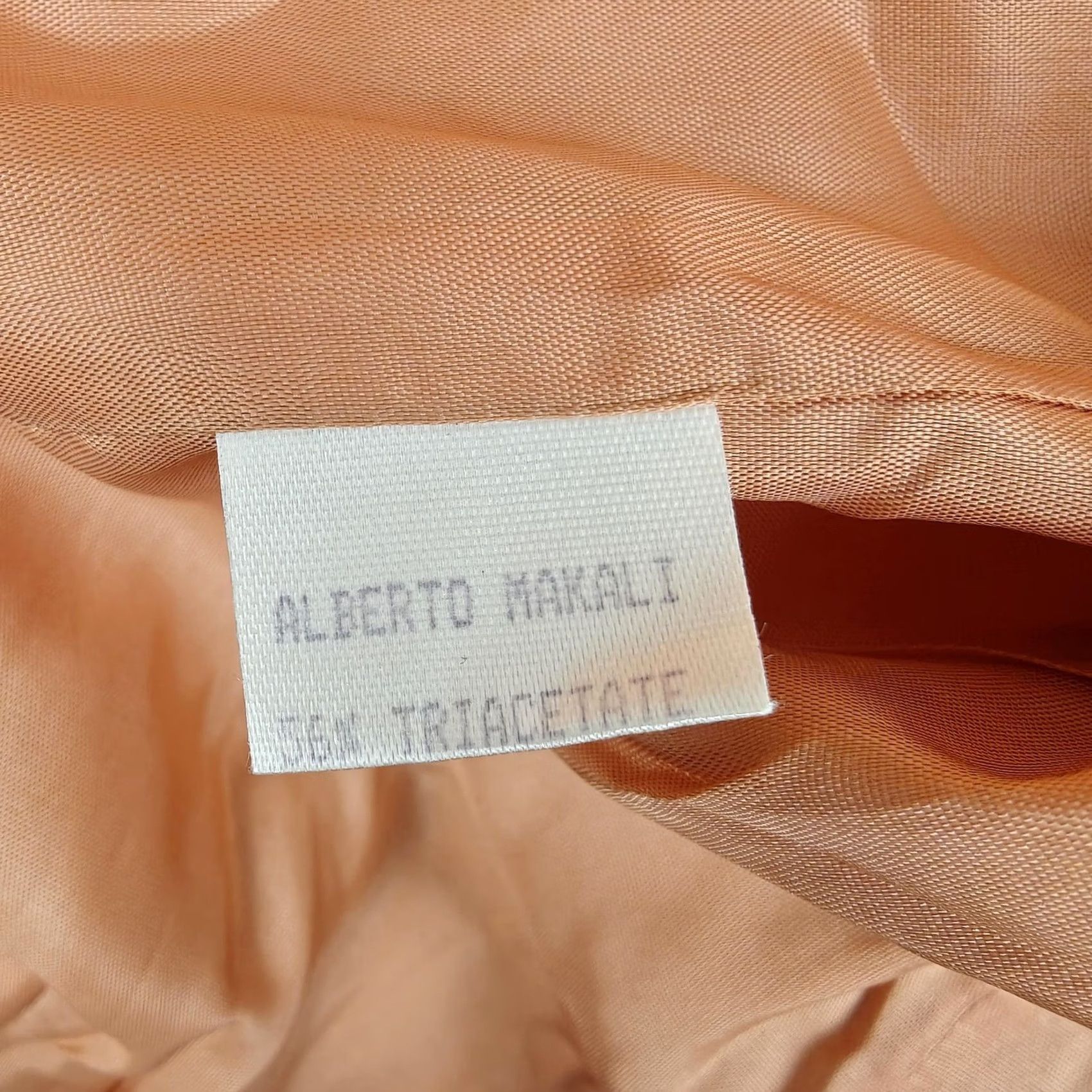 Vintage VINTAGE Alberto Makali Suit Set Womens 6 Beige Lined Jacket Vest Made USA Workwear Size M / US 6-8 / IT 42-44 - 6 Thumbnail