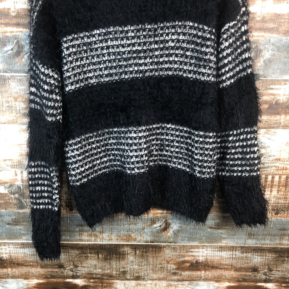 Japanese Brand DL Forever 21 Stripe Black Knitwear #C397 Size S / US 4 / IT 40 - 14 Thumbnail