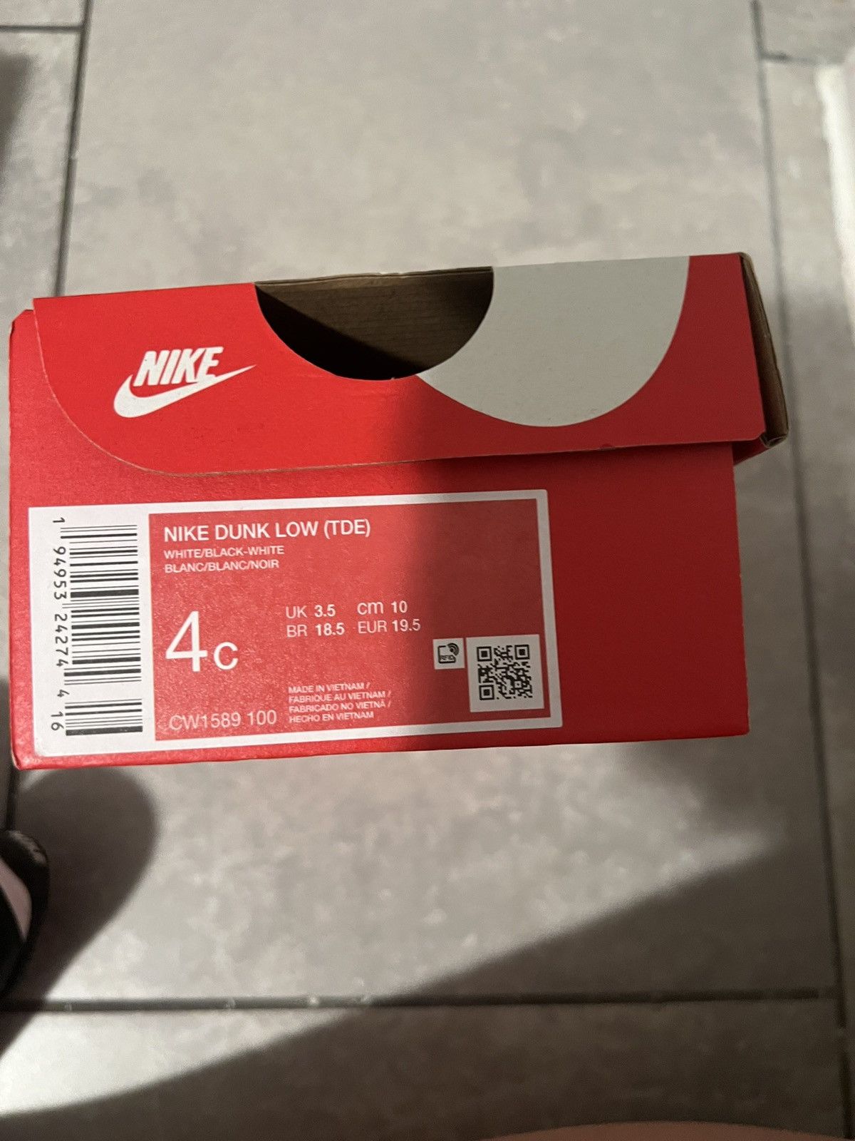 Nike Nike Dunk Low Toddler ‘Black White’ (2021) Size 4C Size US 5 / EU 37 - 8 Thumbnail