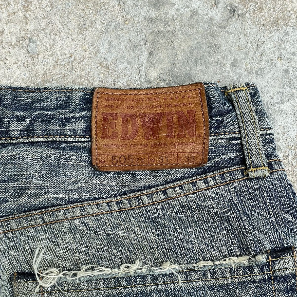 Edwin “EDWIN” 505ZX DISTRESSED REDLINE SELVEDGE DENIM JEAN Size US 31 - 10 Thumbnail