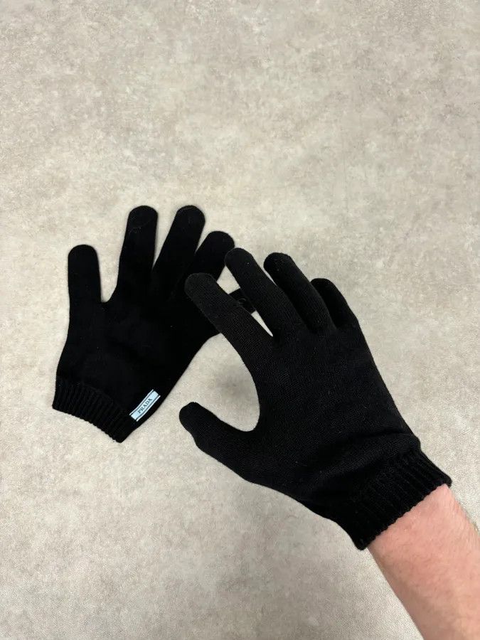 Prada AW2018 Prada Black Signature Gloves Size ONE SIZE - 1 Thumbnail
