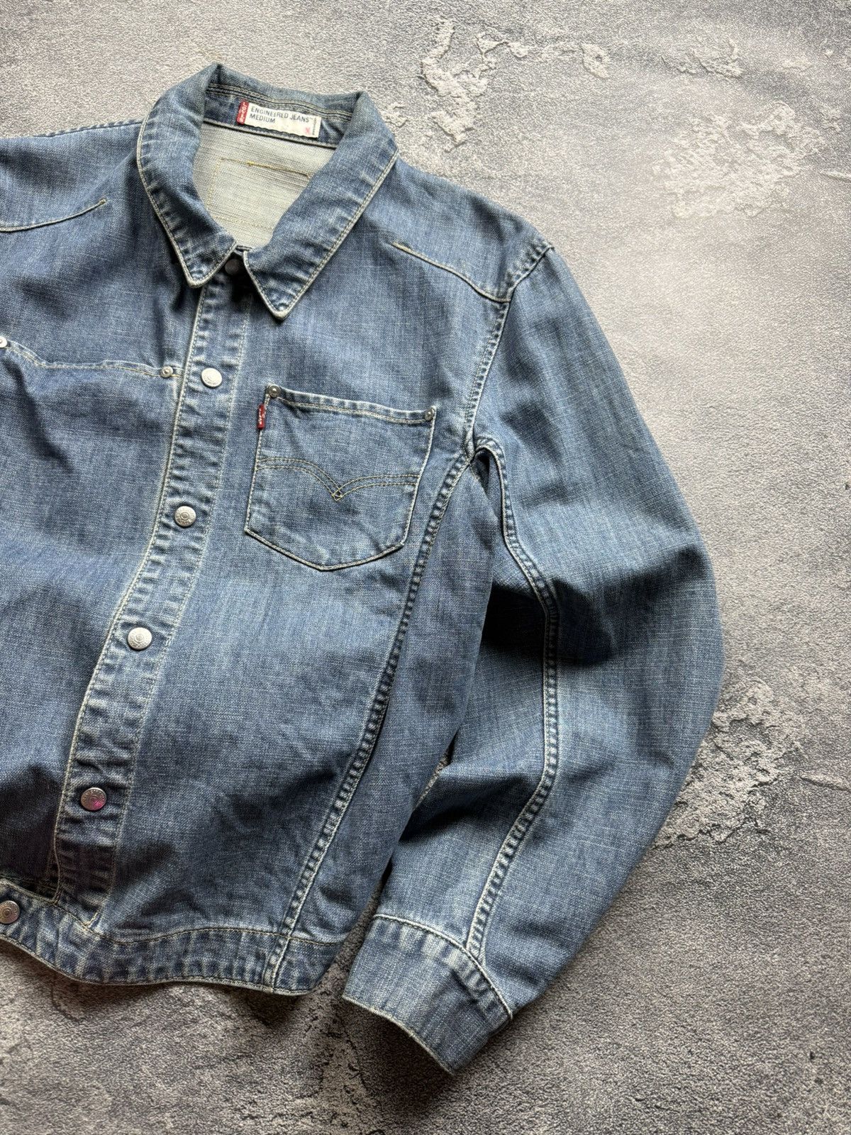 Levi's Levi's Engineered 70100 Vintage 2000's Denim Trucker Jacket Size US M / EU 48-50 / 2 - 5 Thumbnail