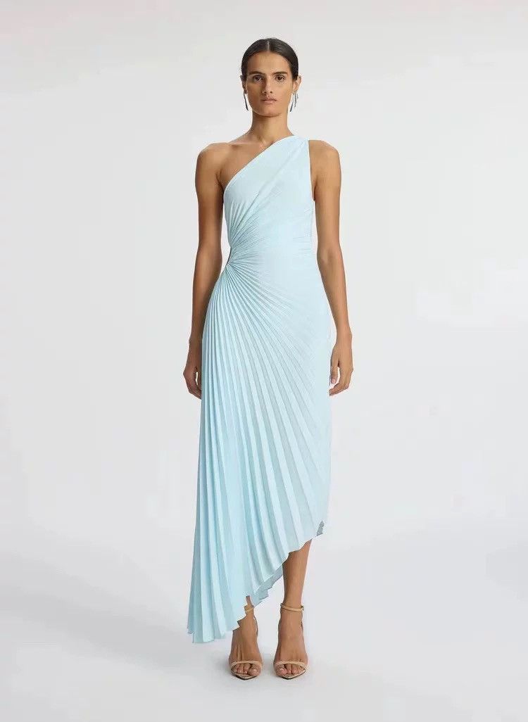 A.L.C. ALC Delfina Pleated Midi Dress Size S / US 4 / IT 40 - 1 Thumbnail
