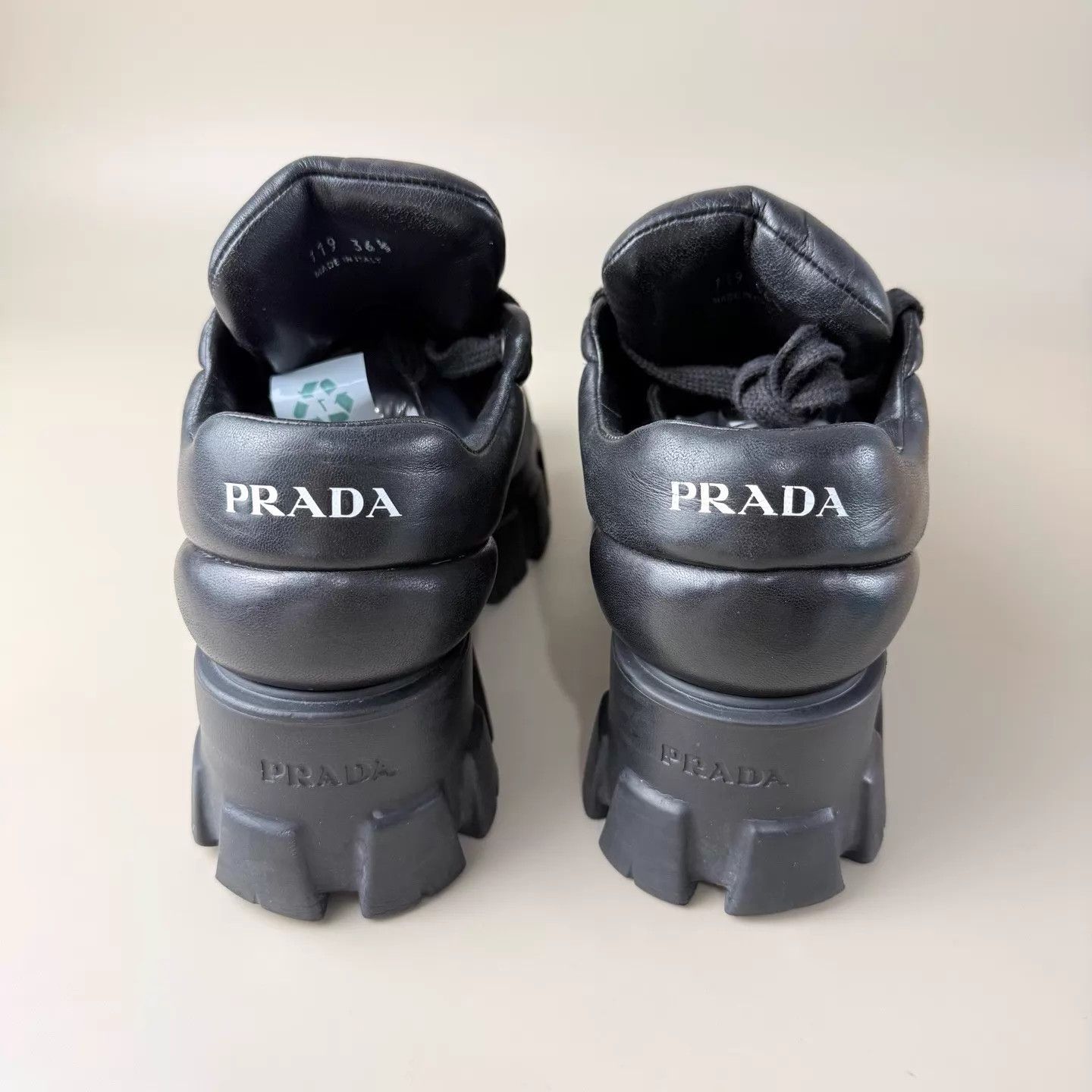 Prada Prada Black Cog Shoes Women's 36.5 Size US 6 / IT 36 - 3 Thumbnail