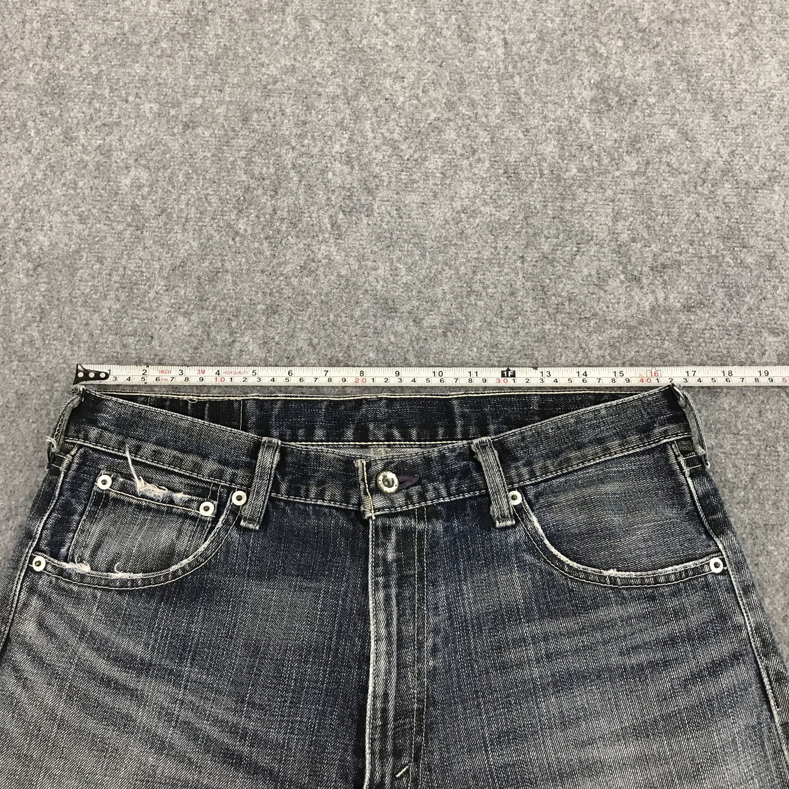 Japanese Brand × Levi's LEVI'S JAPAN DISTRESSED BLACK FADED JEANS Size US 33 - 9 Thumbnail