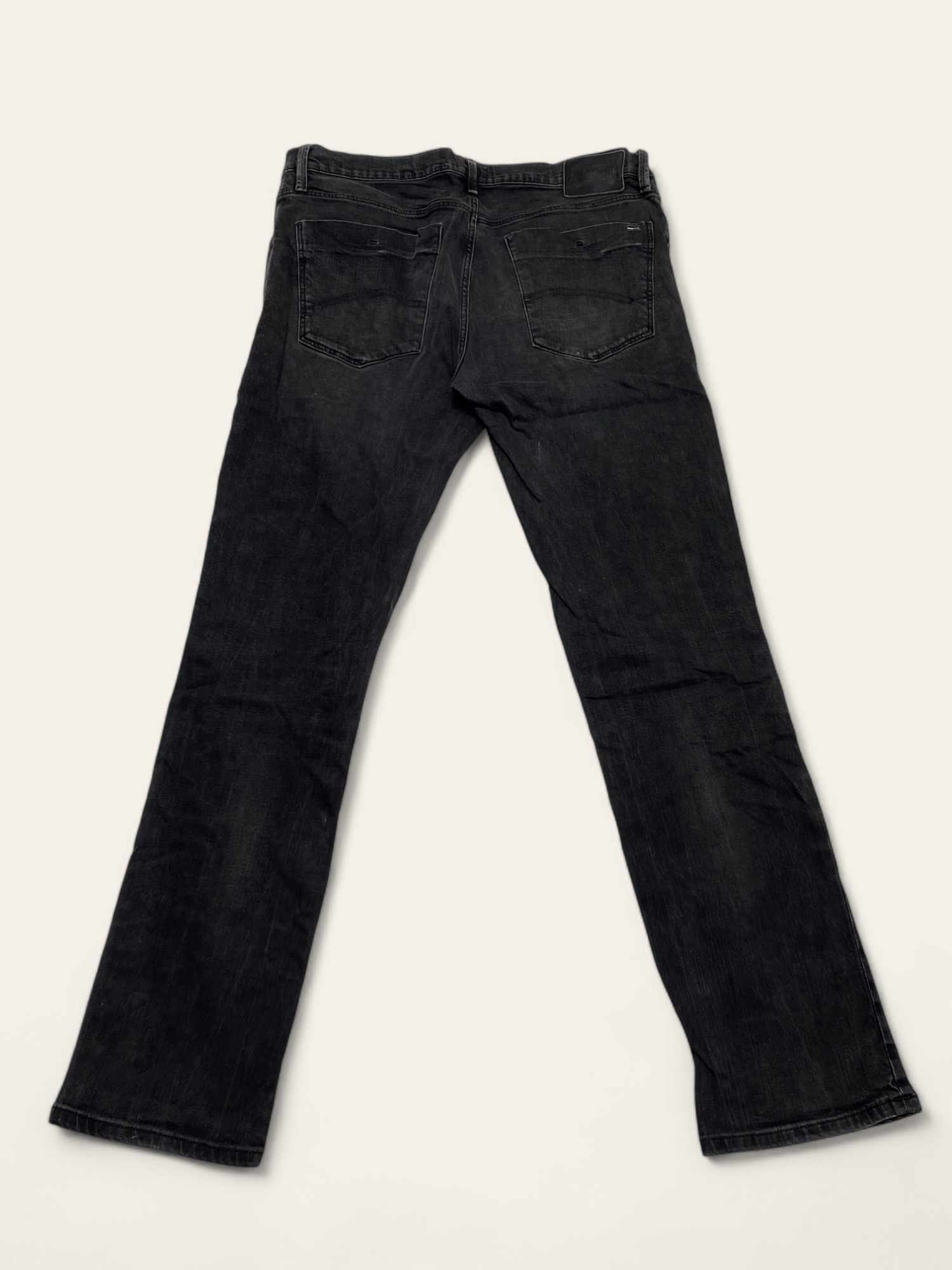 Jean 00s Vintage TOMMY HILFIGER DENIM Black Washed Faded Jeans Size US 35 - 8 Thumbnail