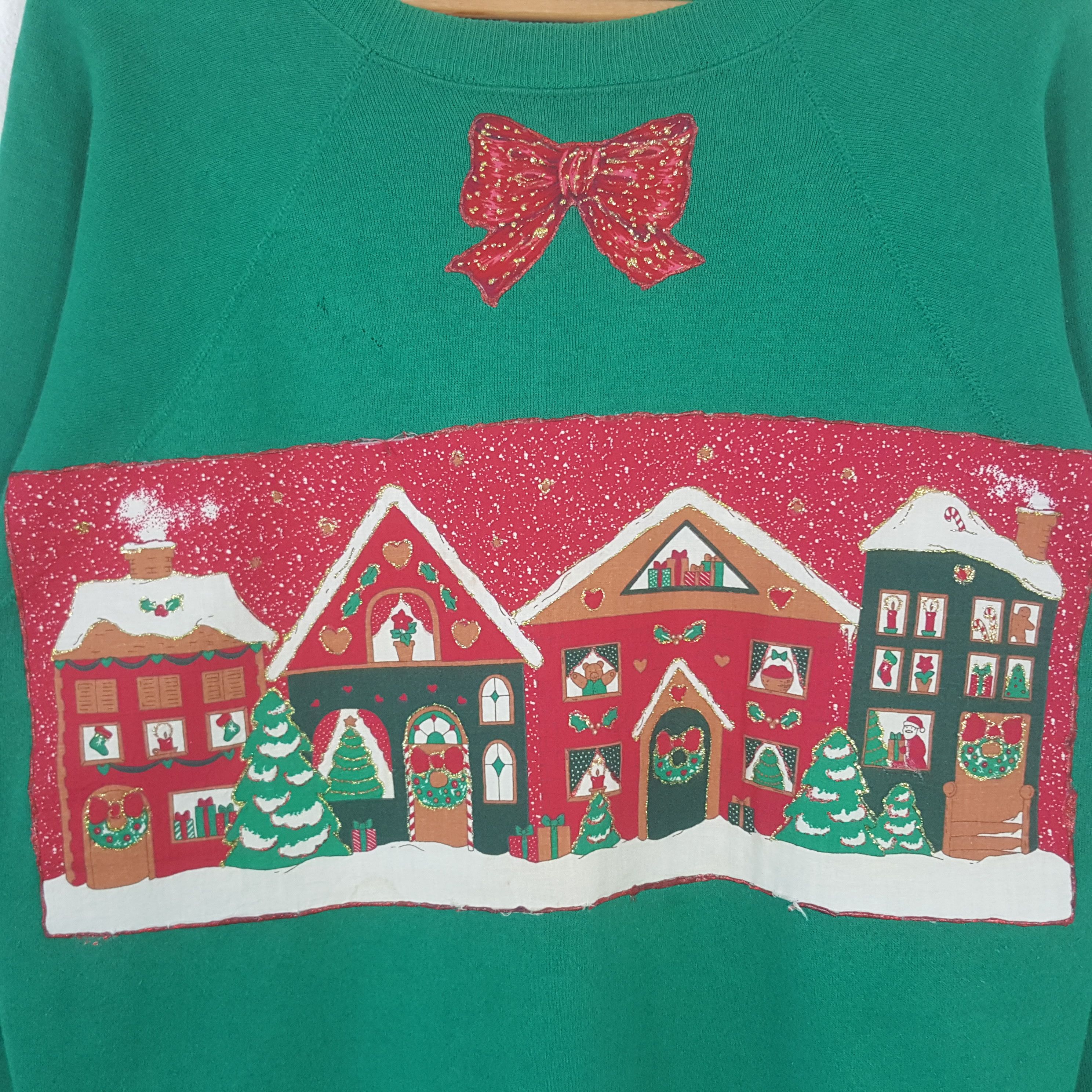 Hanes Vintage Merry Christmas Winter Style Sweatshirt C296N4 Size US L / EU 52-54 / 3 - 2 Thumbnail