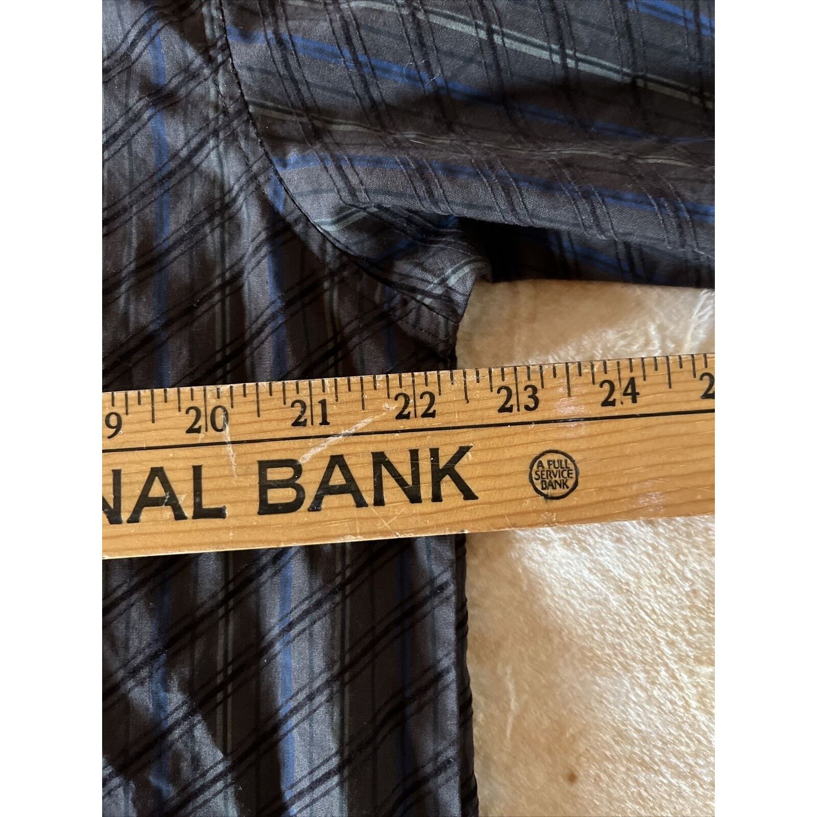 Eighty Eight Eighty Eight Men's M Brown Striped LS Cotton Polyester Shirt Size US M / EU 48-50 / 2 - 12 Thumbnail