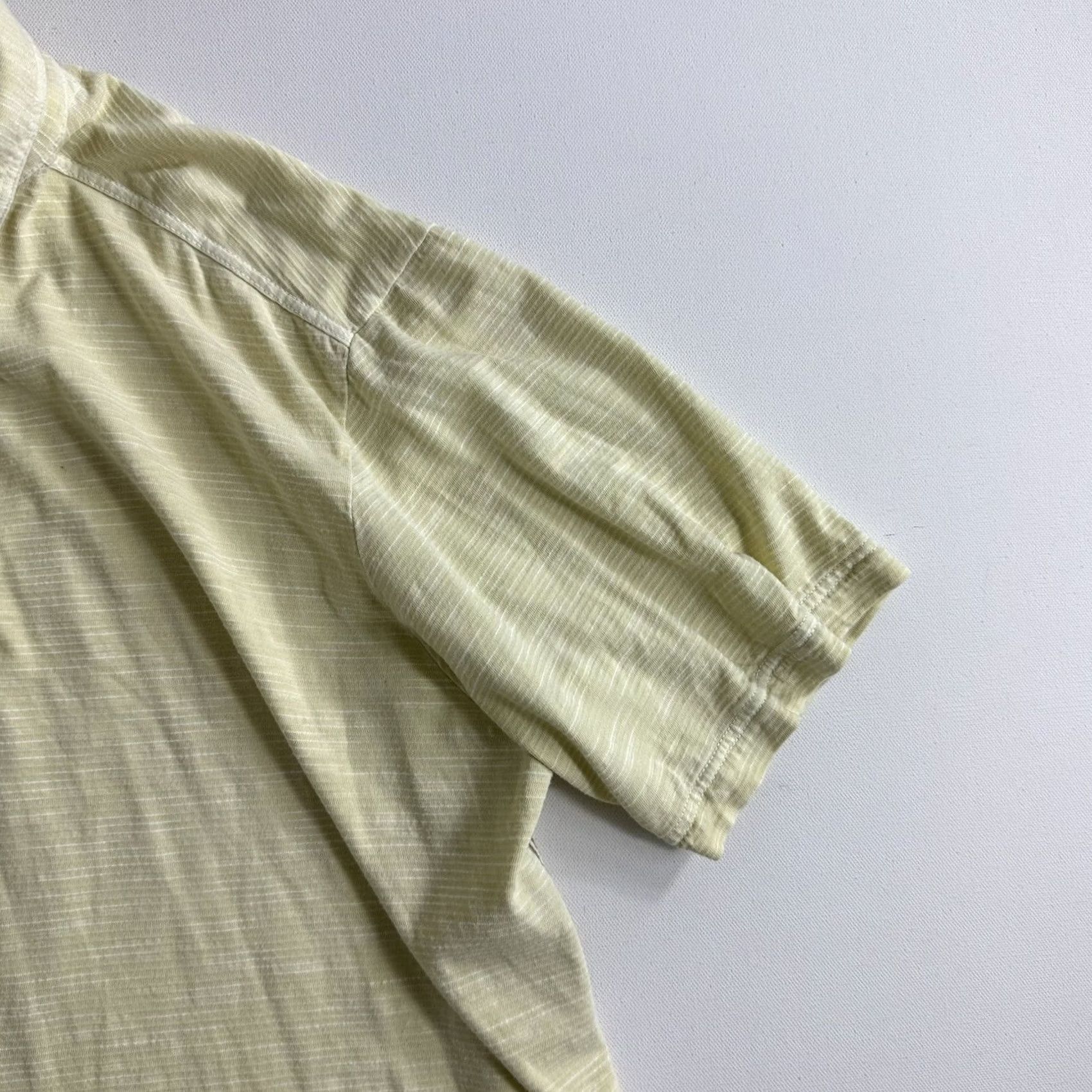 Tommy Bahama Tommy Bahama Polo Shirt Short Sleeve Yellow White Striped Size Medium Mens Regular M Size US M / EU 48-50 / 2 - 3 Thumbnail