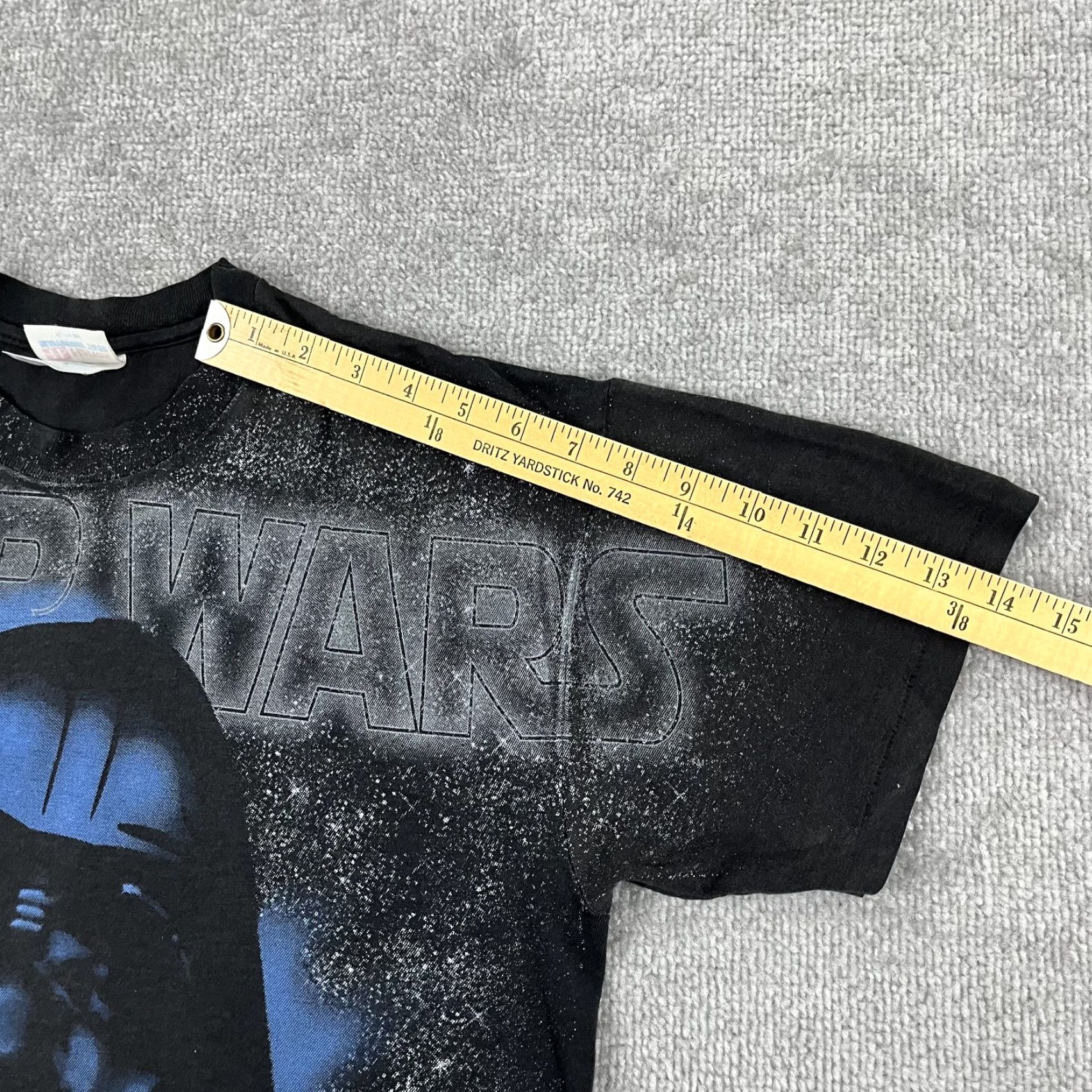 Hanes VTG Star Wars Shirt Women S Darth Vader 24 x 19 AOP All Over Graphic 1996 90s Casual Shirt Size S / US 4 / IT 40 - 5 Thumbnail
