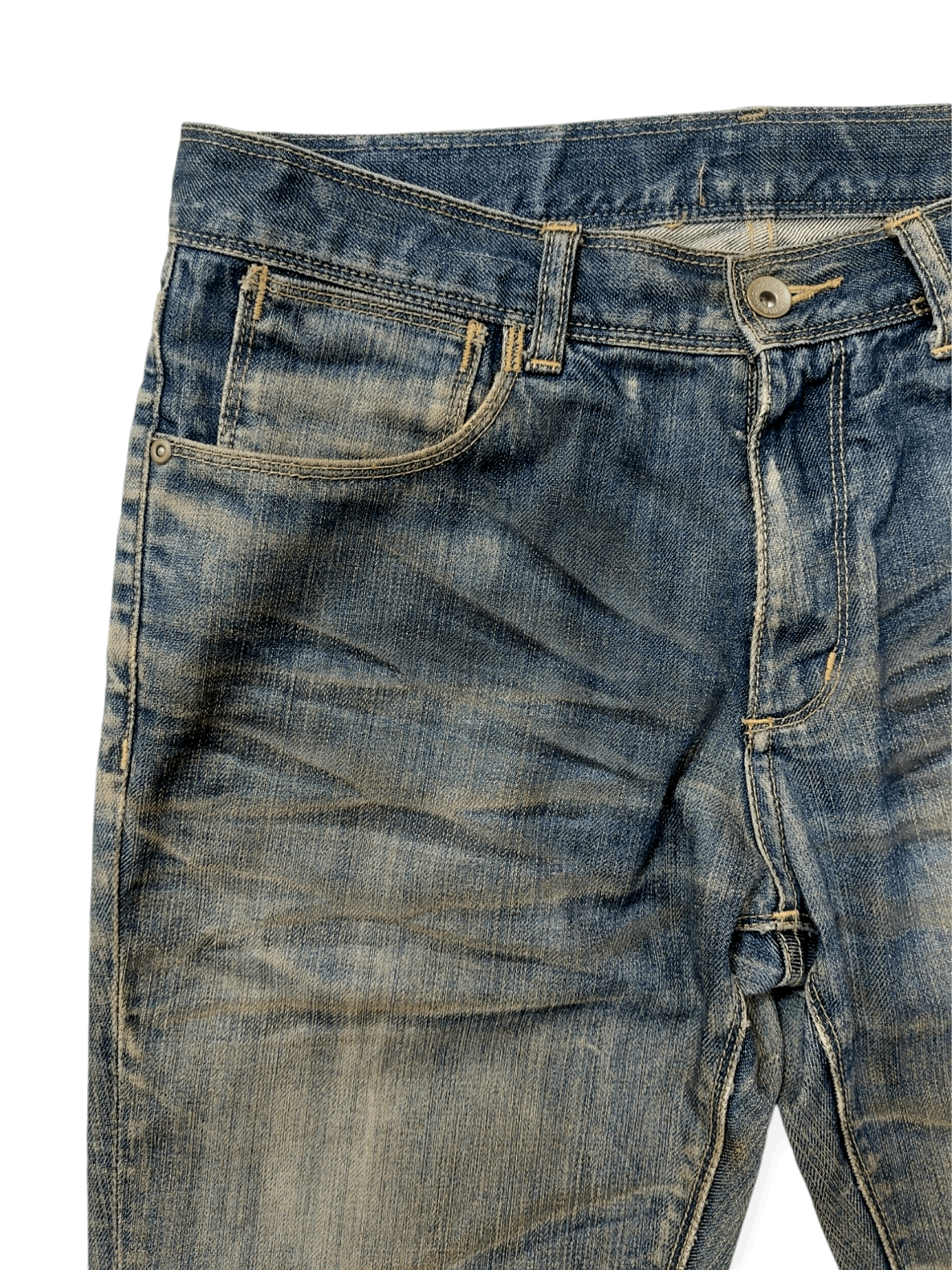 Japanese Brand × semanticdesign Semantic Design Whiskers Distressed Denim Size US 32 / EU 48 - 6 Thumbnail