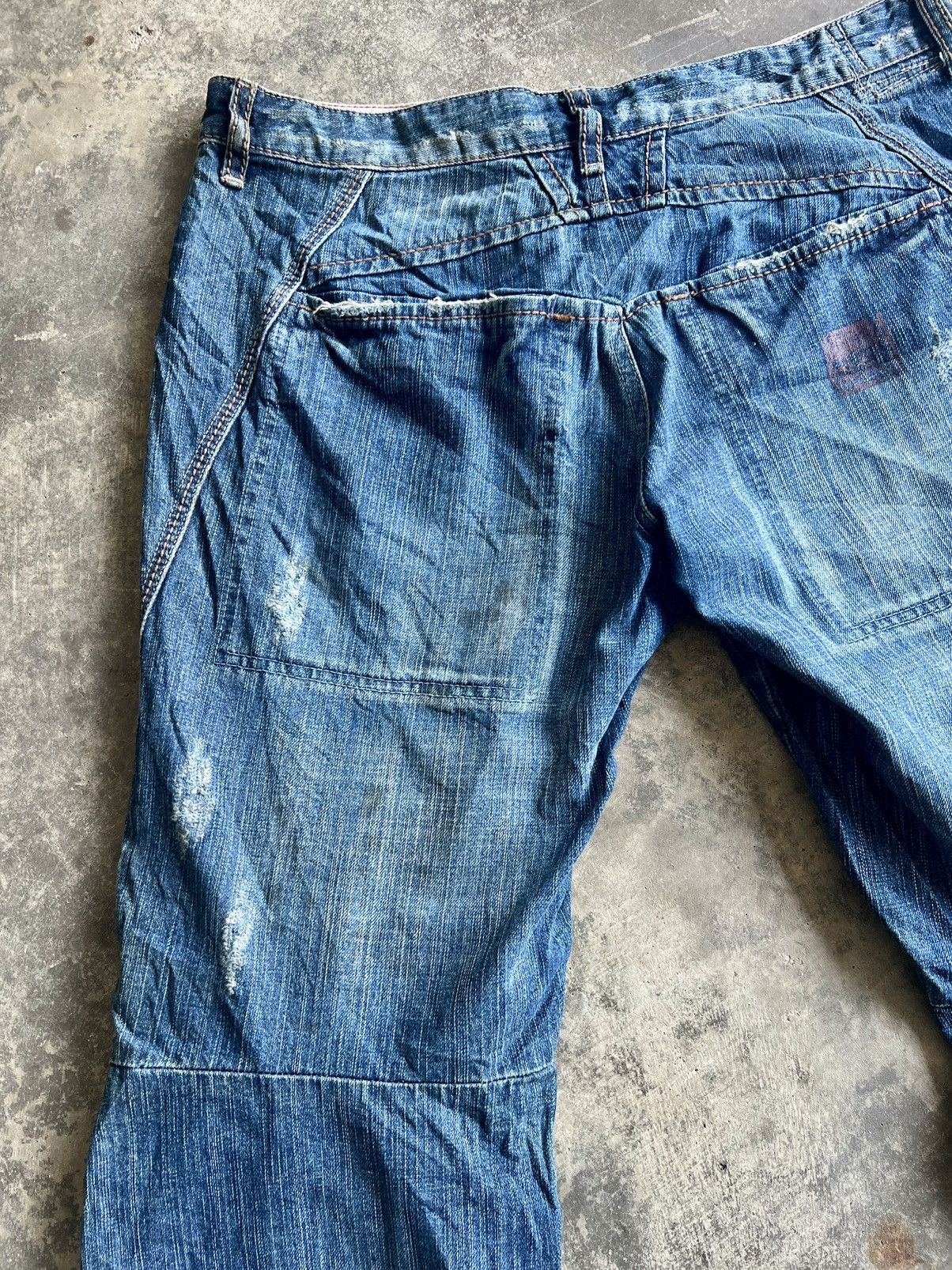 Marithe + Francois Girbaud RARE 90s Marithe Francois Girbaud Baggy Flare Denim Size US 38 / EU 54 - 17 Thumbnail