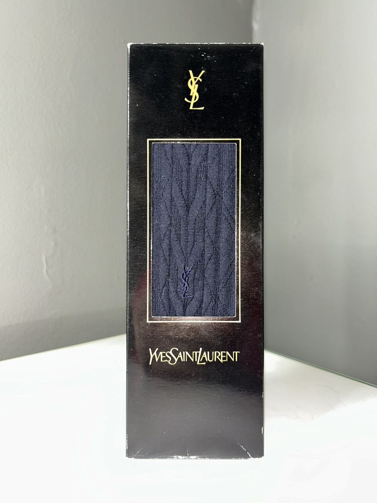 Yves Saint Laurent Yves Saint Laurent Men’s Black Dress Socks in Box Size ONE SIZE - 1 Thumbnail