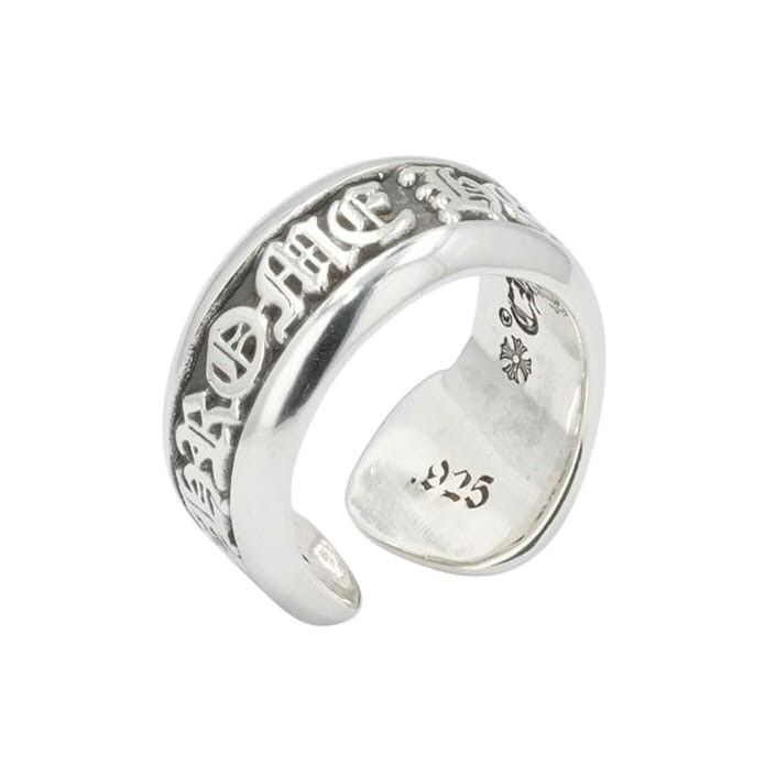 Chrome Hearts 6 CHROME HEARTS SM SCROLL LABEL SILVER RING Size ONE SIZE - 4 Thumbnail