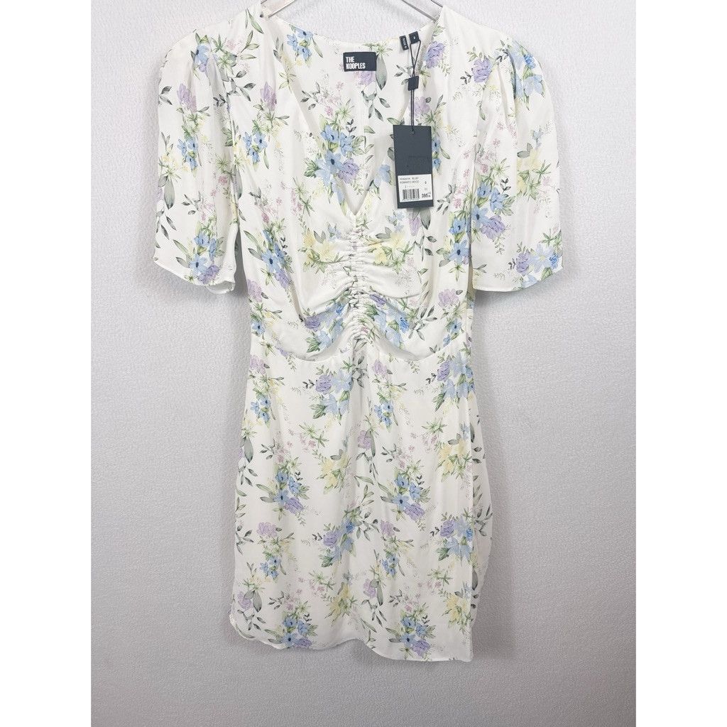 The Kooples NWT The Kooples Floral Shirred Puff-Sleeve Mini Dress XS Size XS / US 0-2 / IT 36-38 - 6 Thumbnail