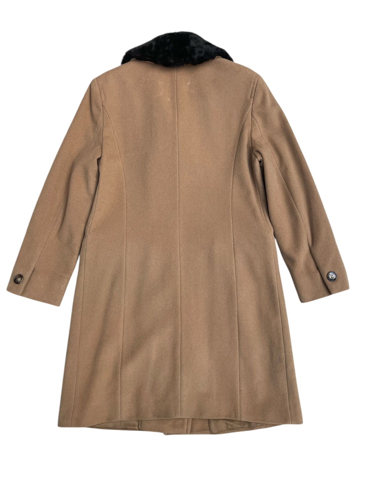 Max Mara Max Mara Camel Fur Collar Coat – Italian Luxury Outerwear Size M / US 6-8 / IT 42-44 - 2 Thumbnail