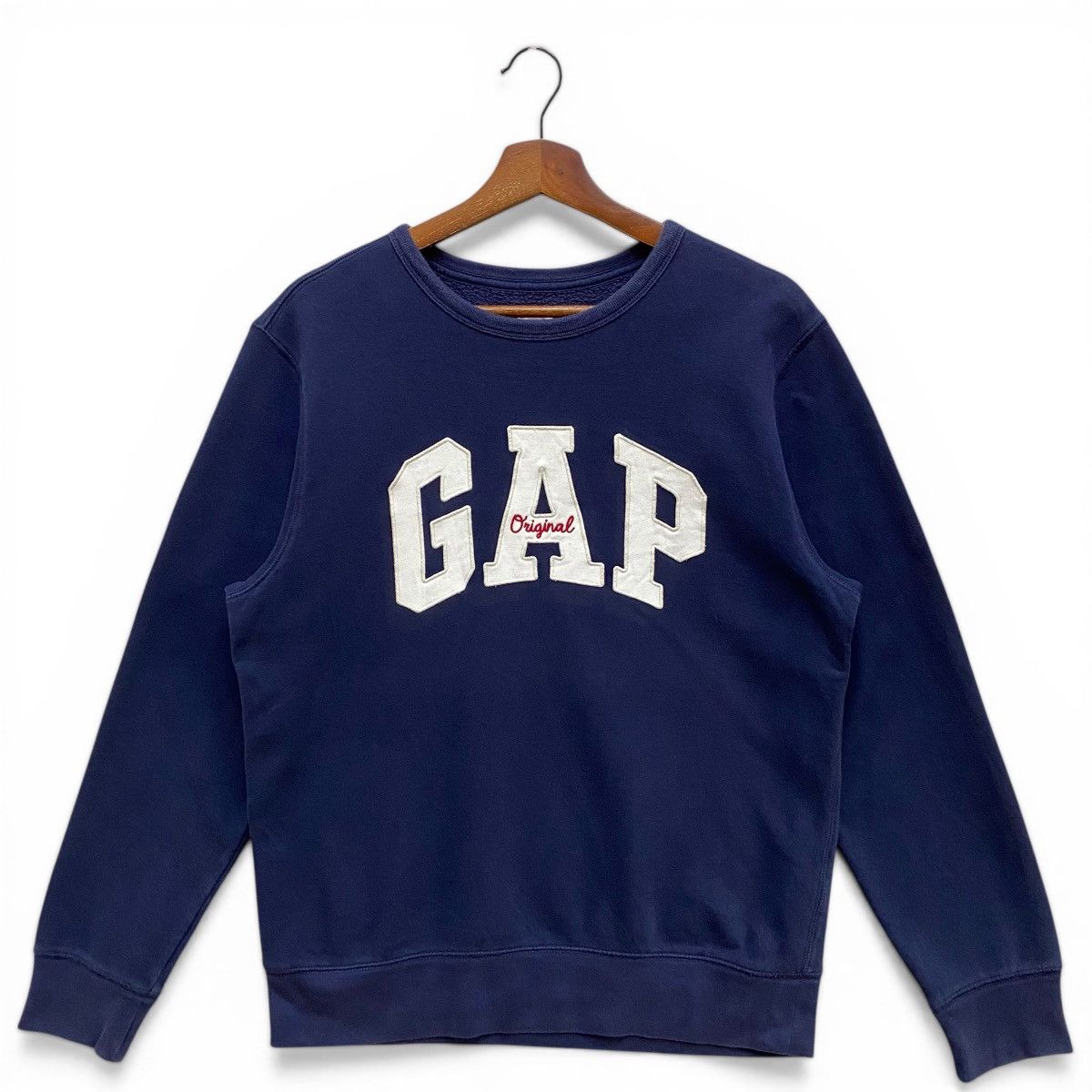 Gap GAP Original Applique Logo Spell Out Navy Sweatshirt Size M Size US M / EU 48-50 / 2 - 6 Thumbnail