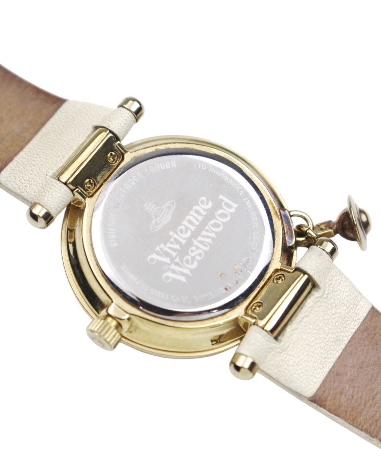 Vivienne Westwood VIVIENNE WESTWOOD ORB II CHARM WATCH – WHITE EMBOSSED STRAP Size ONE SIZE - 7 Thumbnail